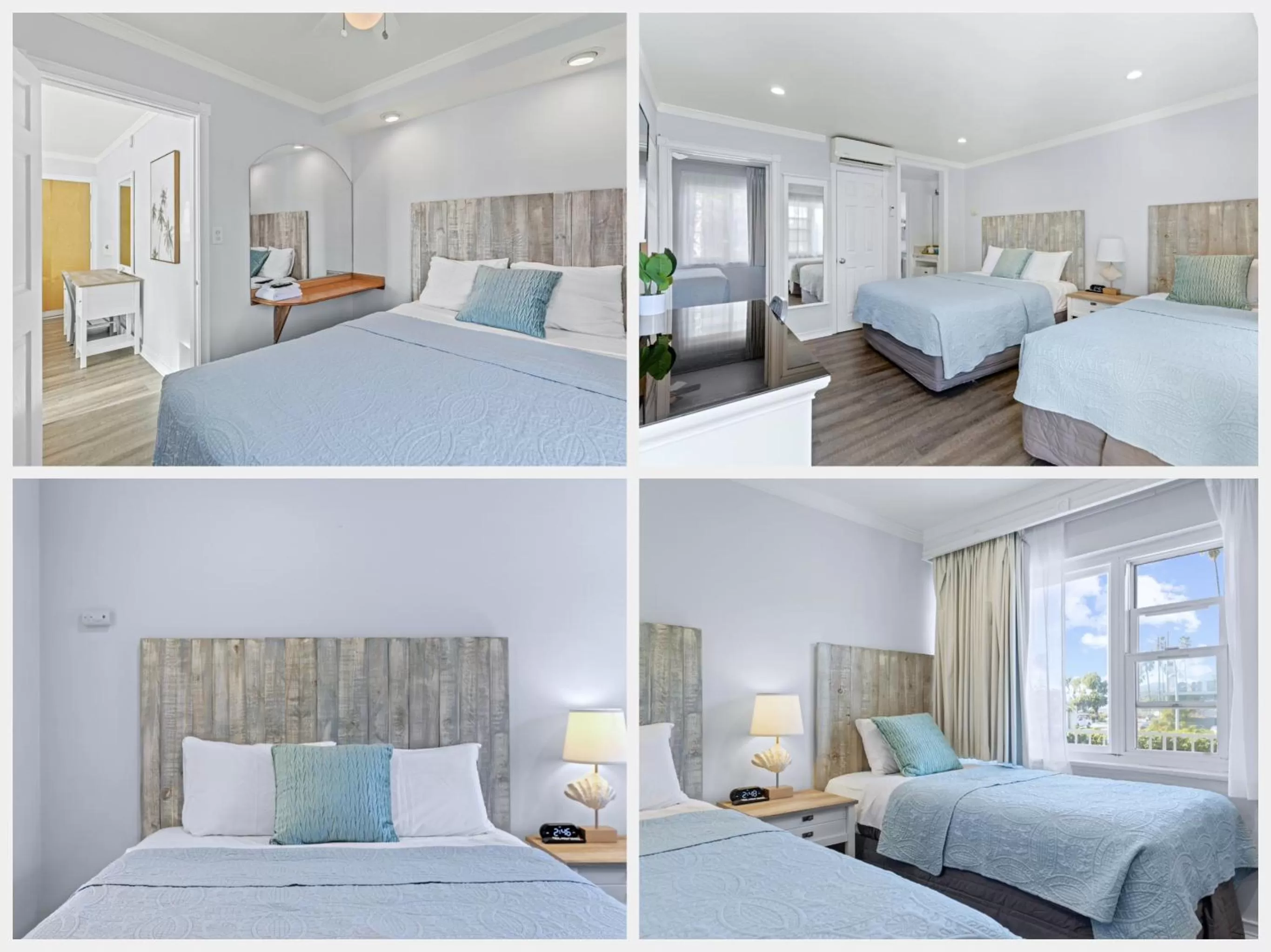 Bed in Ocean Lodge Santa Monica Beach Hotel