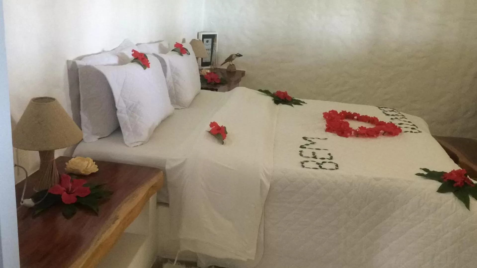 Bed in Pousada Aldeia Beijupirá