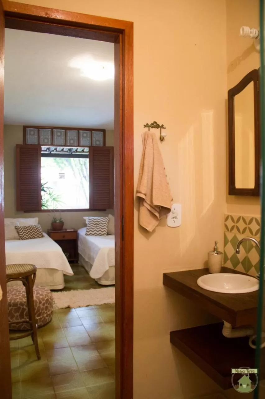 Bed in Pousada Nossa Terra