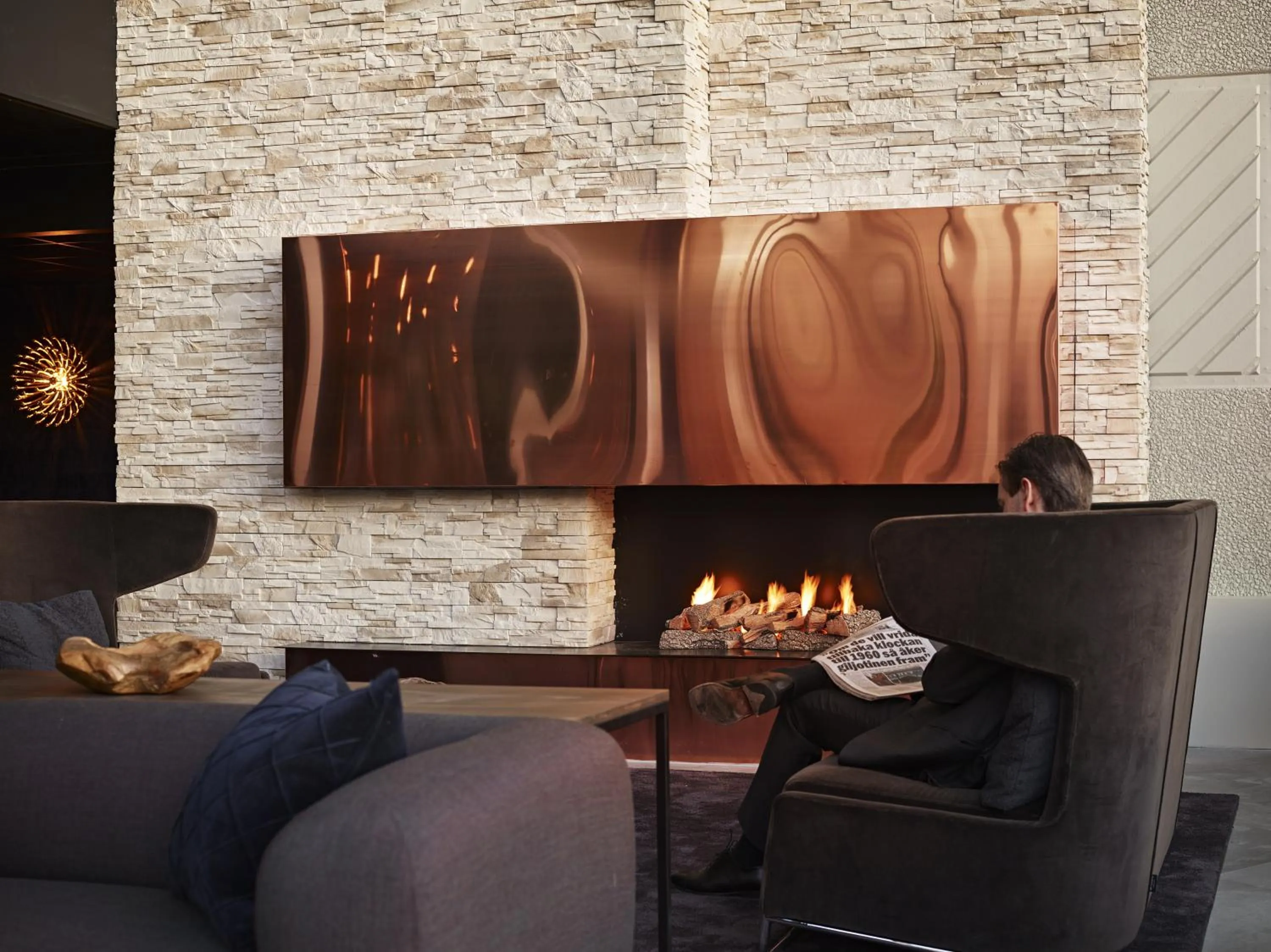 Communal lounge/ TV room in Hotell Södra Berget