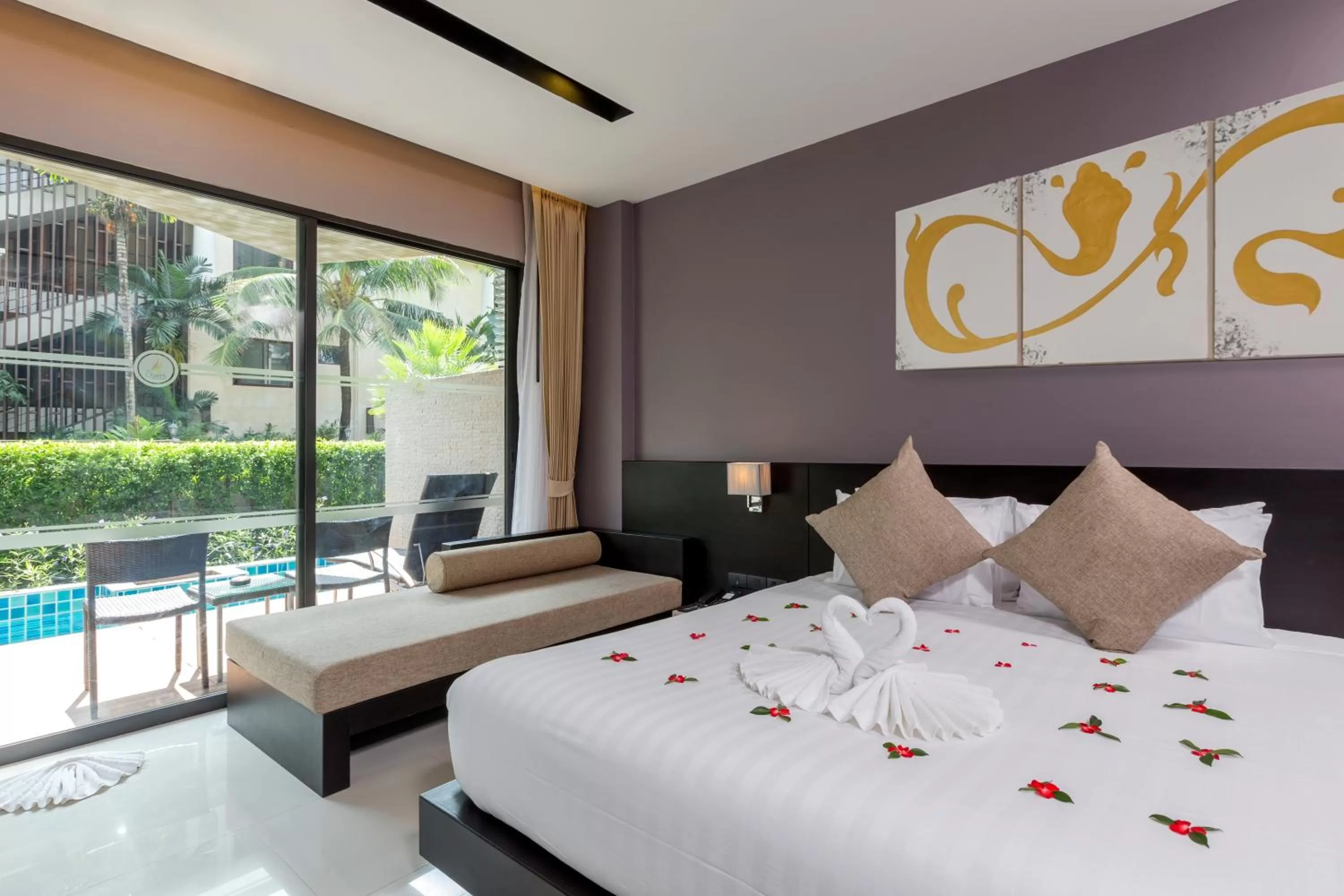 Deluxe Double Room with Pool Access in The Charm Resort Phuket - SHA Certified