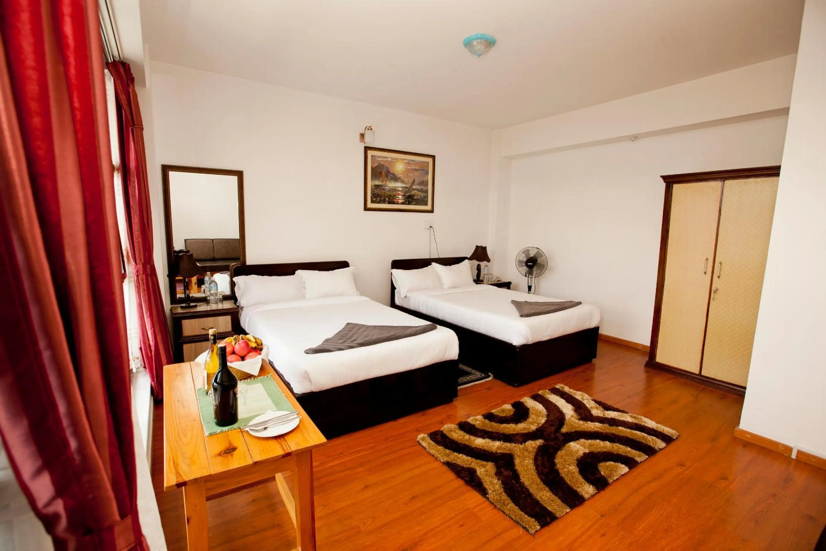 Shower, Bed in The Boudha Inn