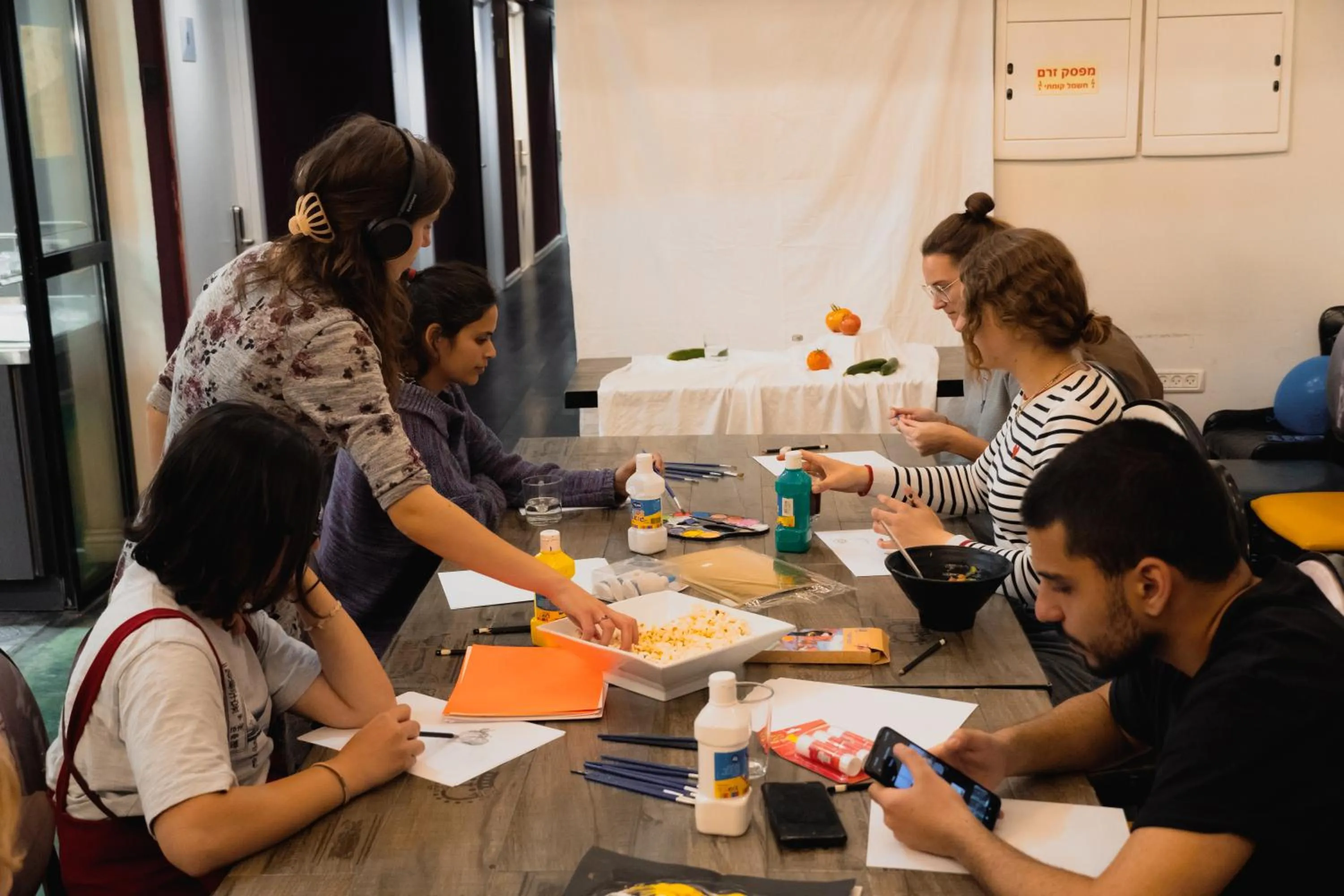 People in Cinema Hostel Jerusalem