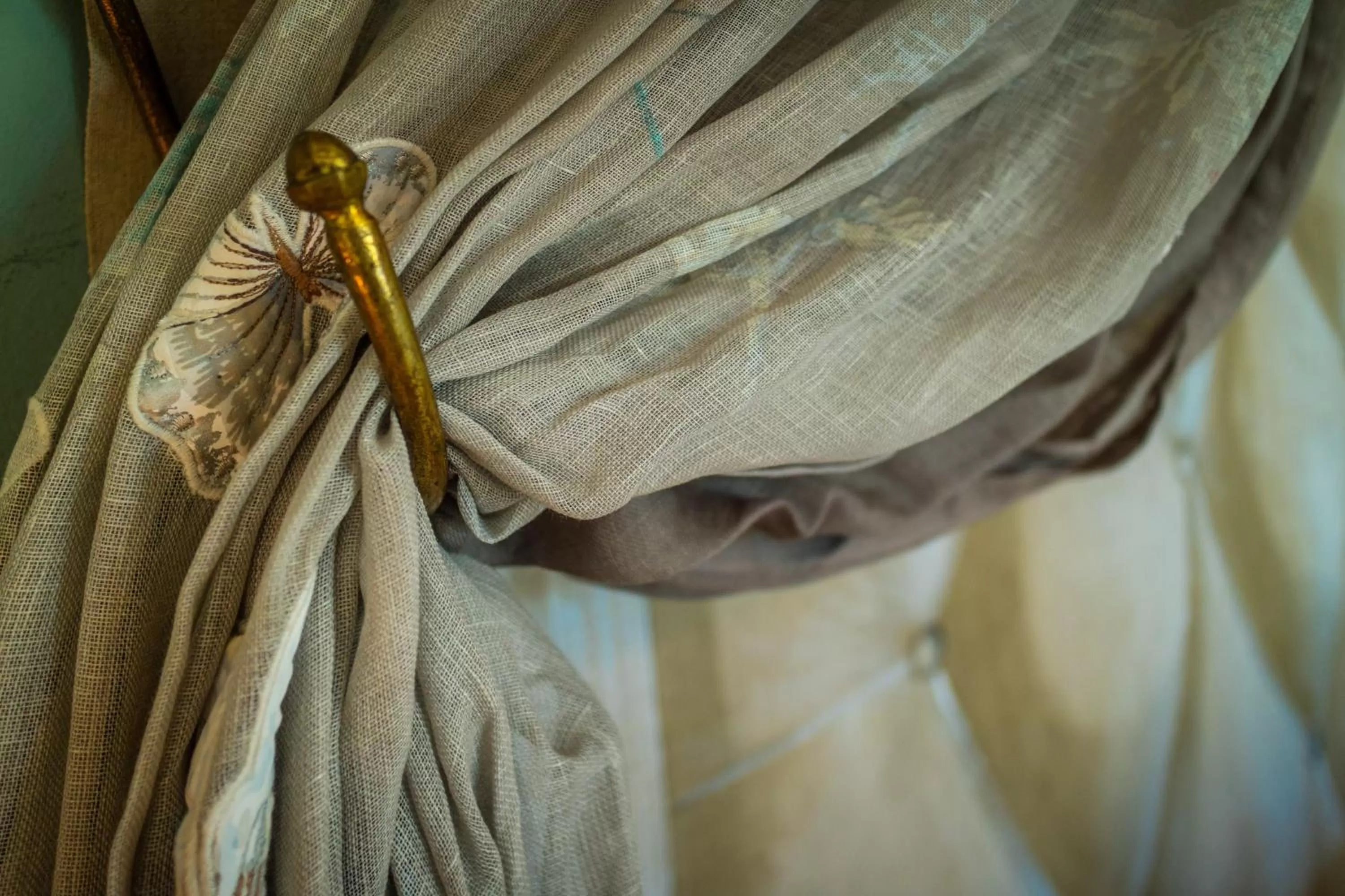 Decorative detail, Bed in Château le Bouïs