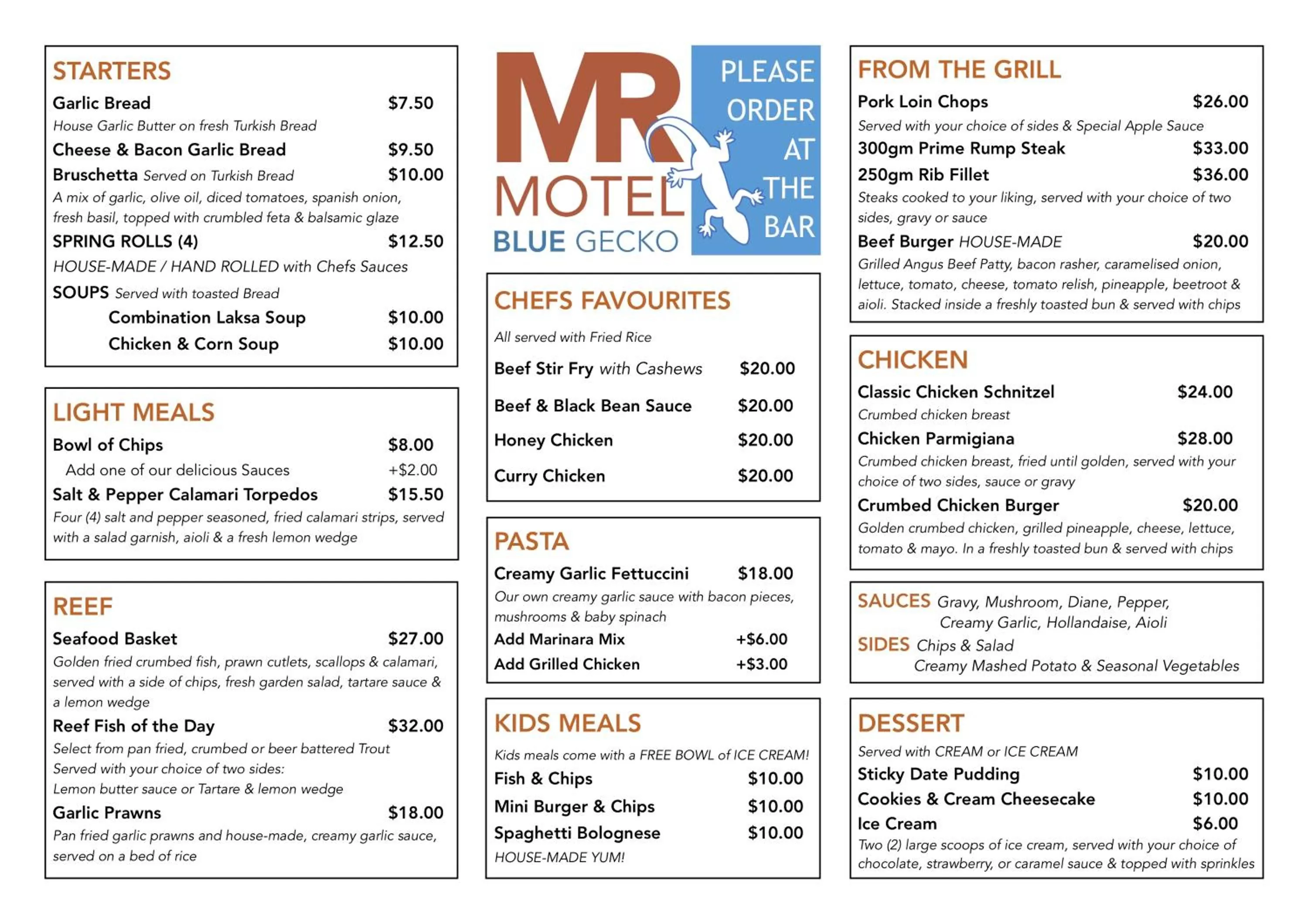 Dinner in Mackay Resort Motel