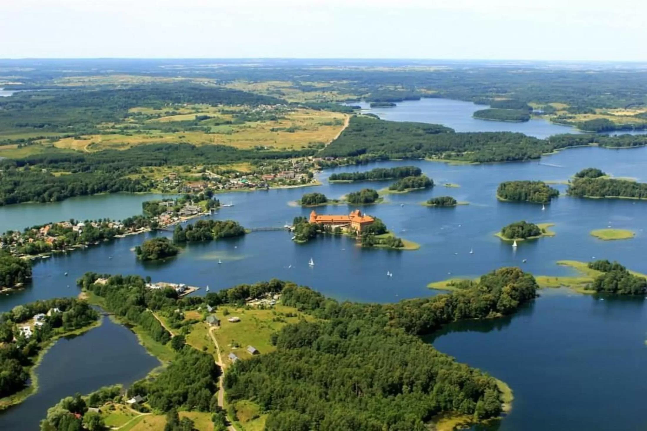 Lake view, Bird's-eye View in "Trakaitis" nameliai