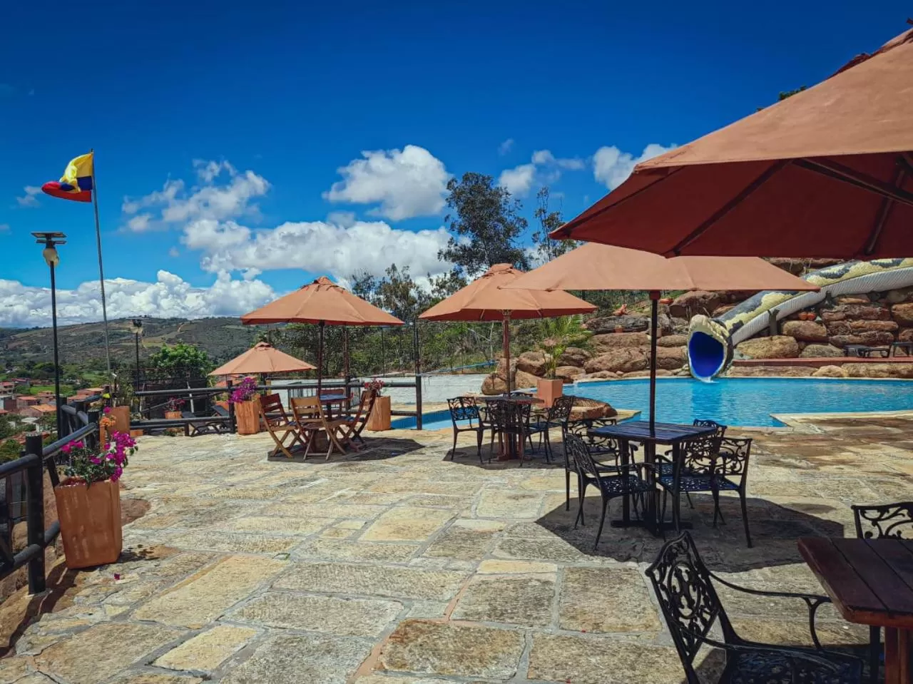 Patio, Swimming Pool in Hotel Las Rocas Resort Villanueva