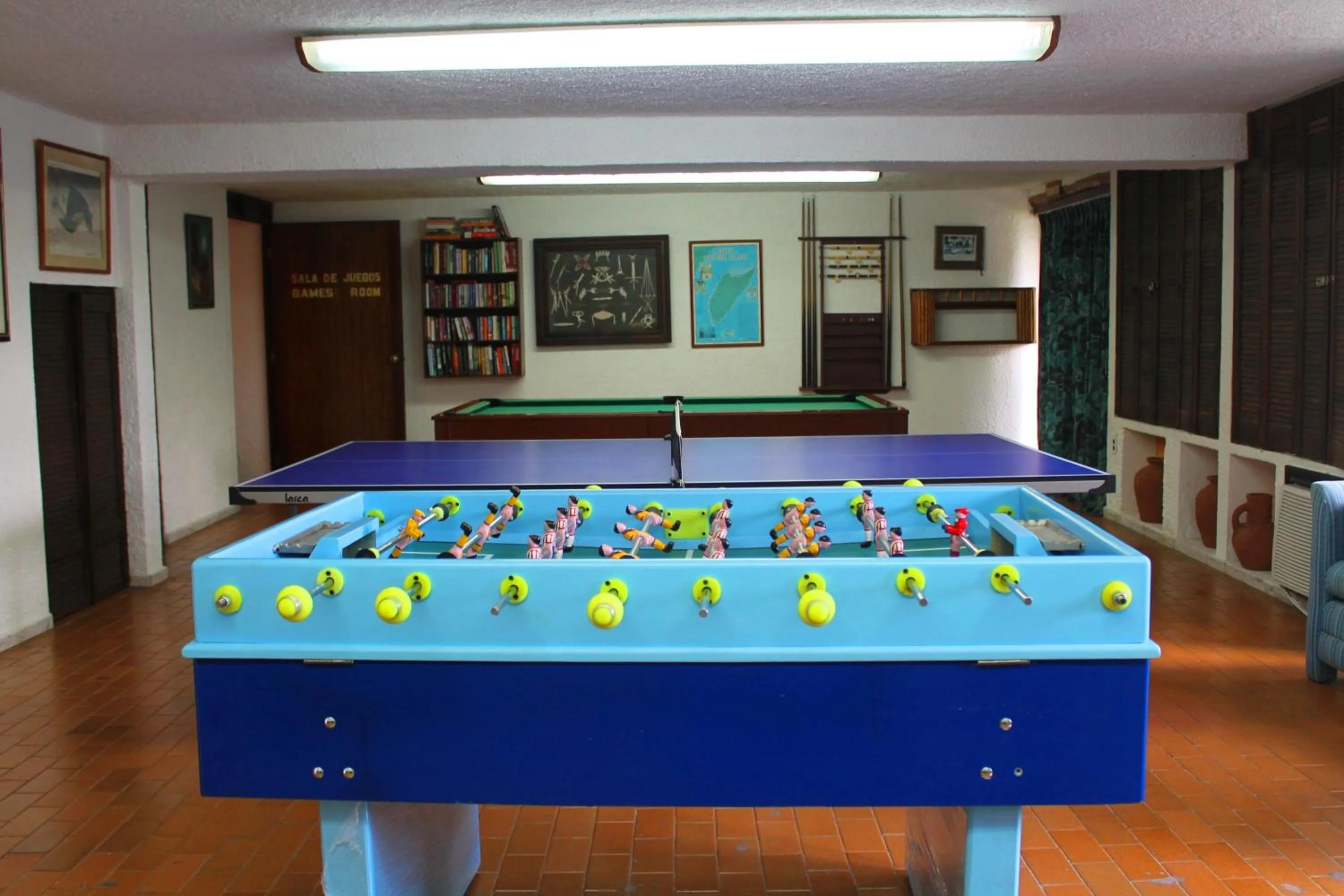 Game Room in Casa del Mar Cozumel Hotel & Dive Resort with free access to an exclusive beach club