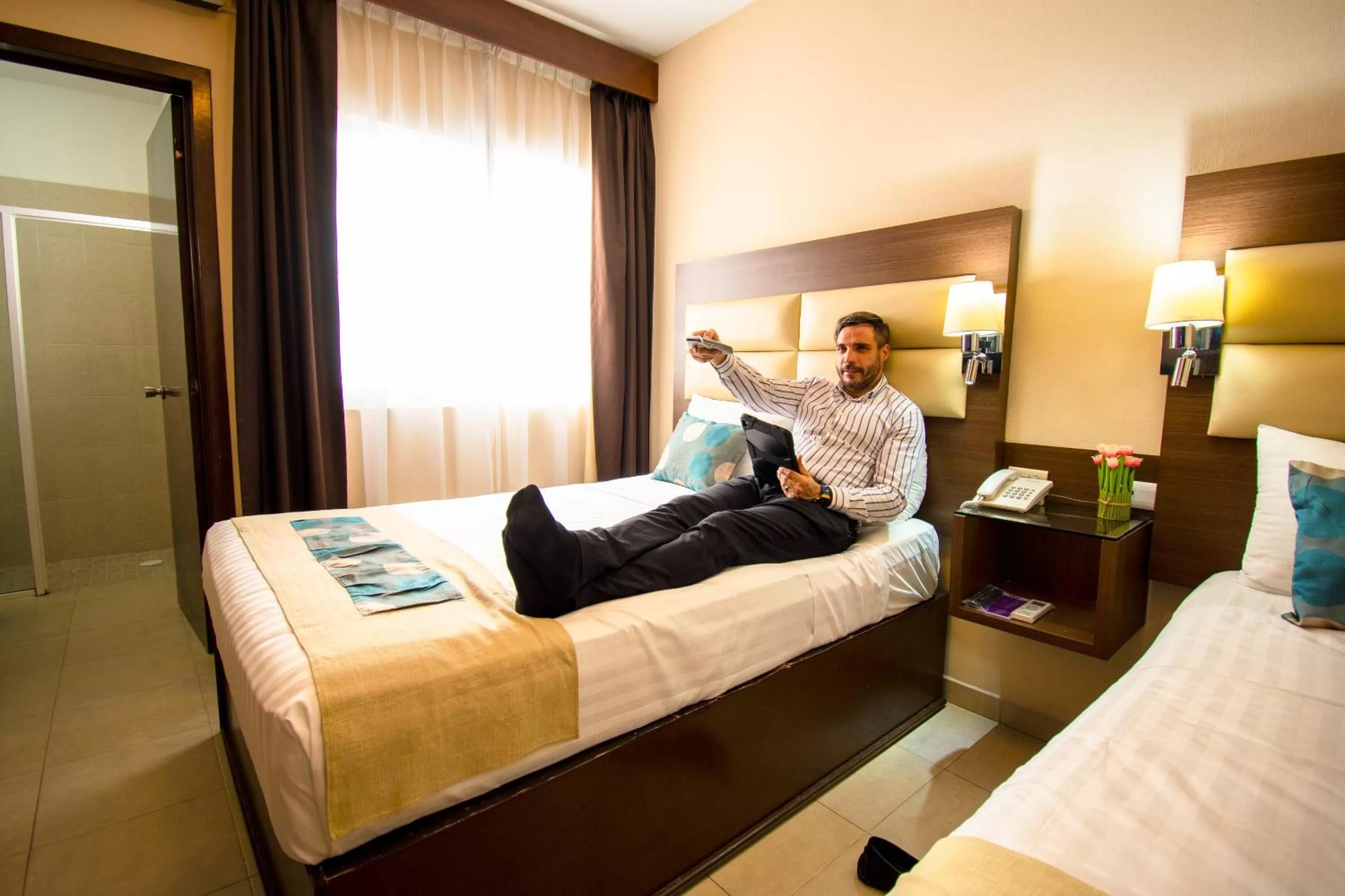 Bed in Hotel San Miguel, en el Centro - Desayuno Incluido