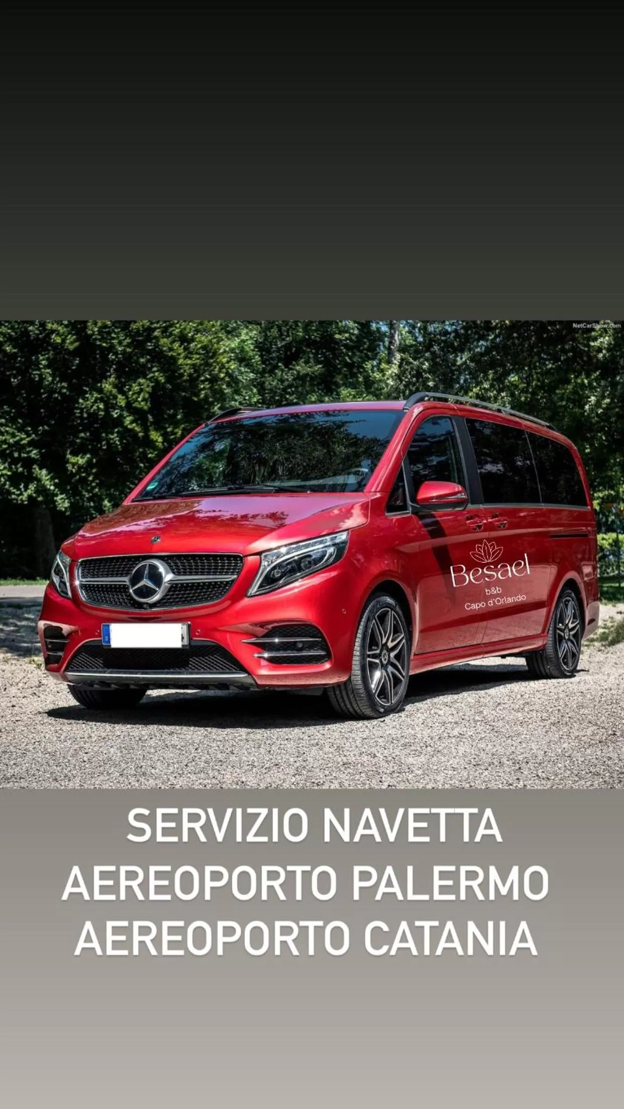 shuttle in Besael b&b Capo d'Orlando