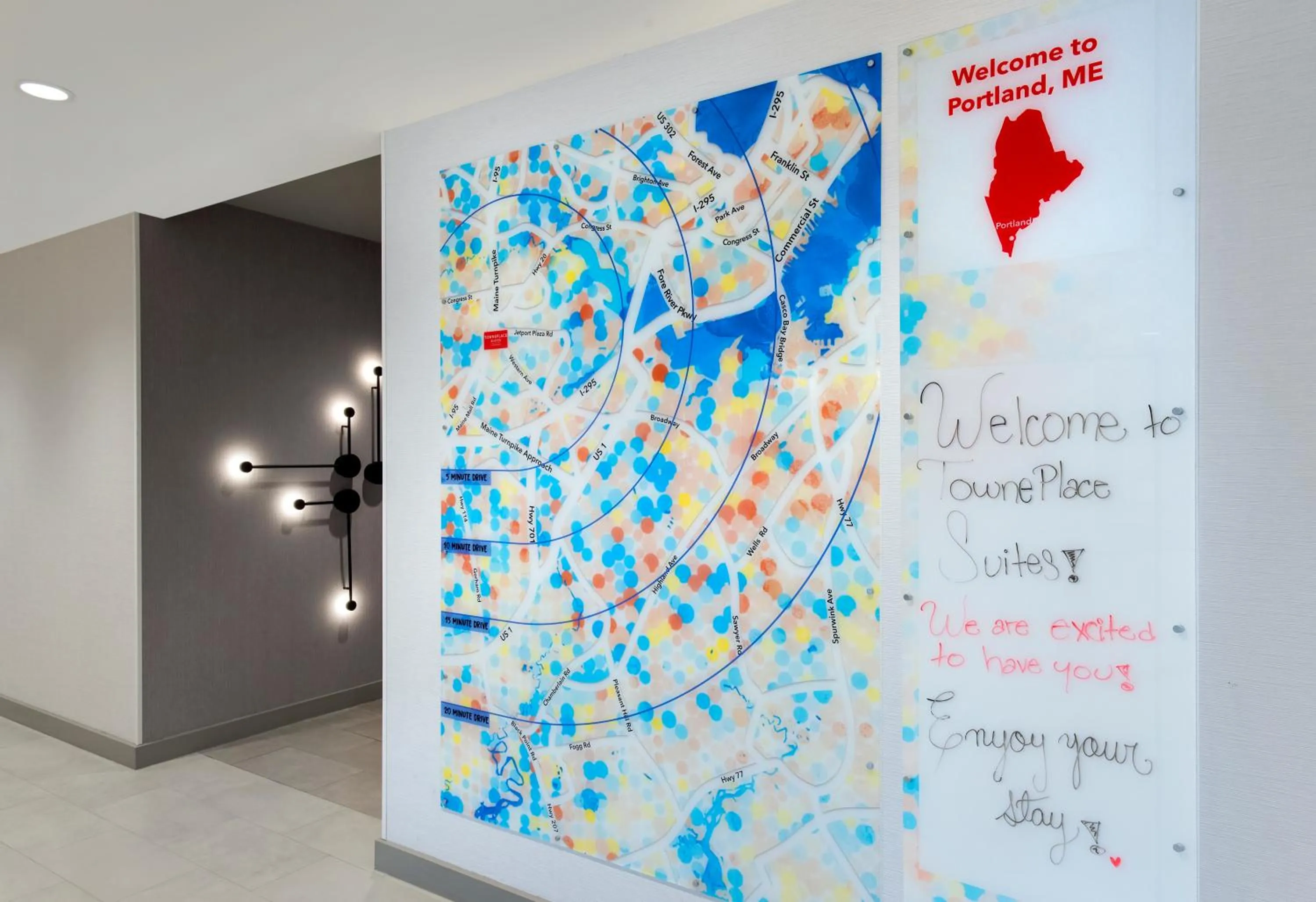 Lobby or reception in TownePlace Suites Portland Airport ME