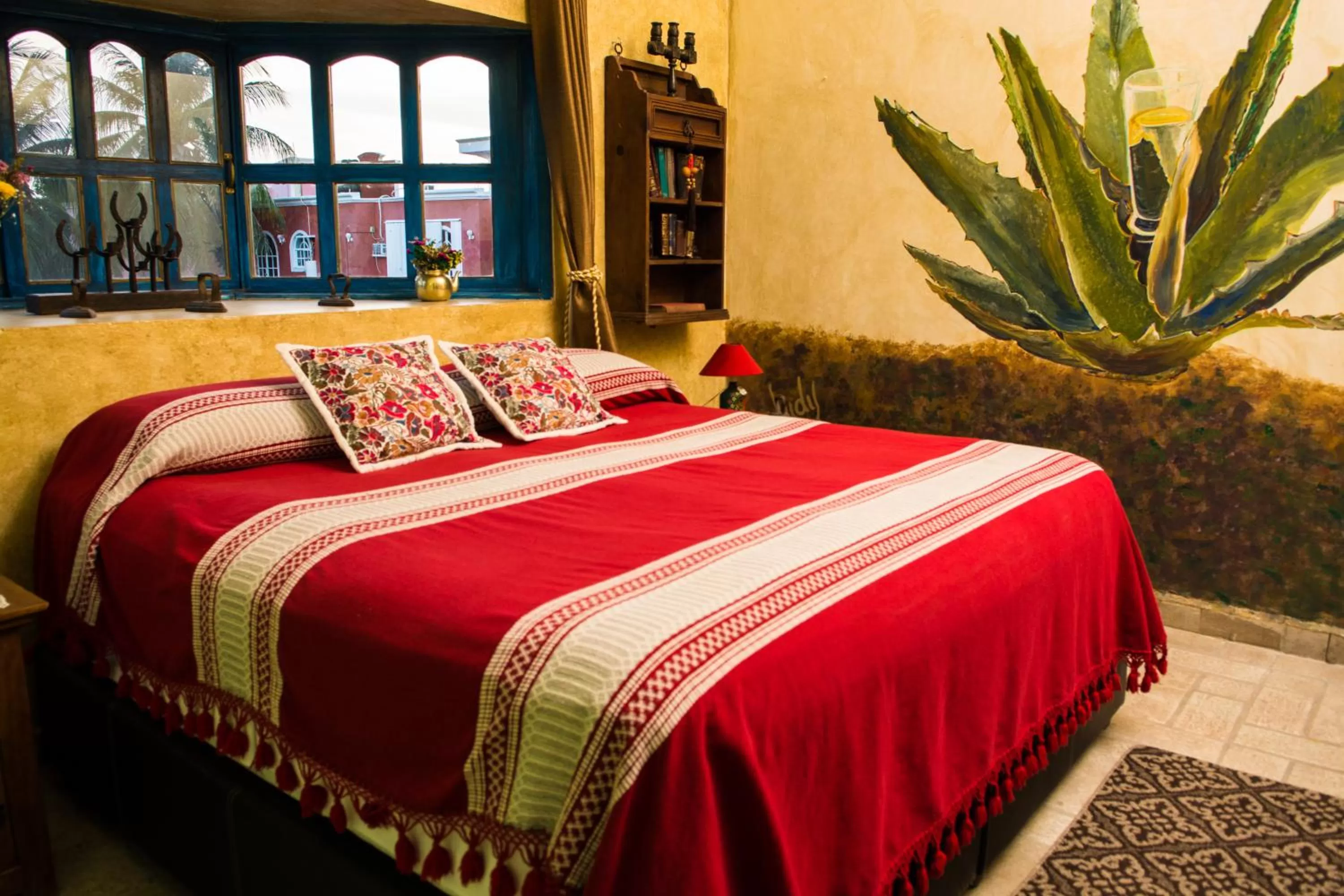 Bed in Hacienda Boutique B&B and Spa Solo Adultos