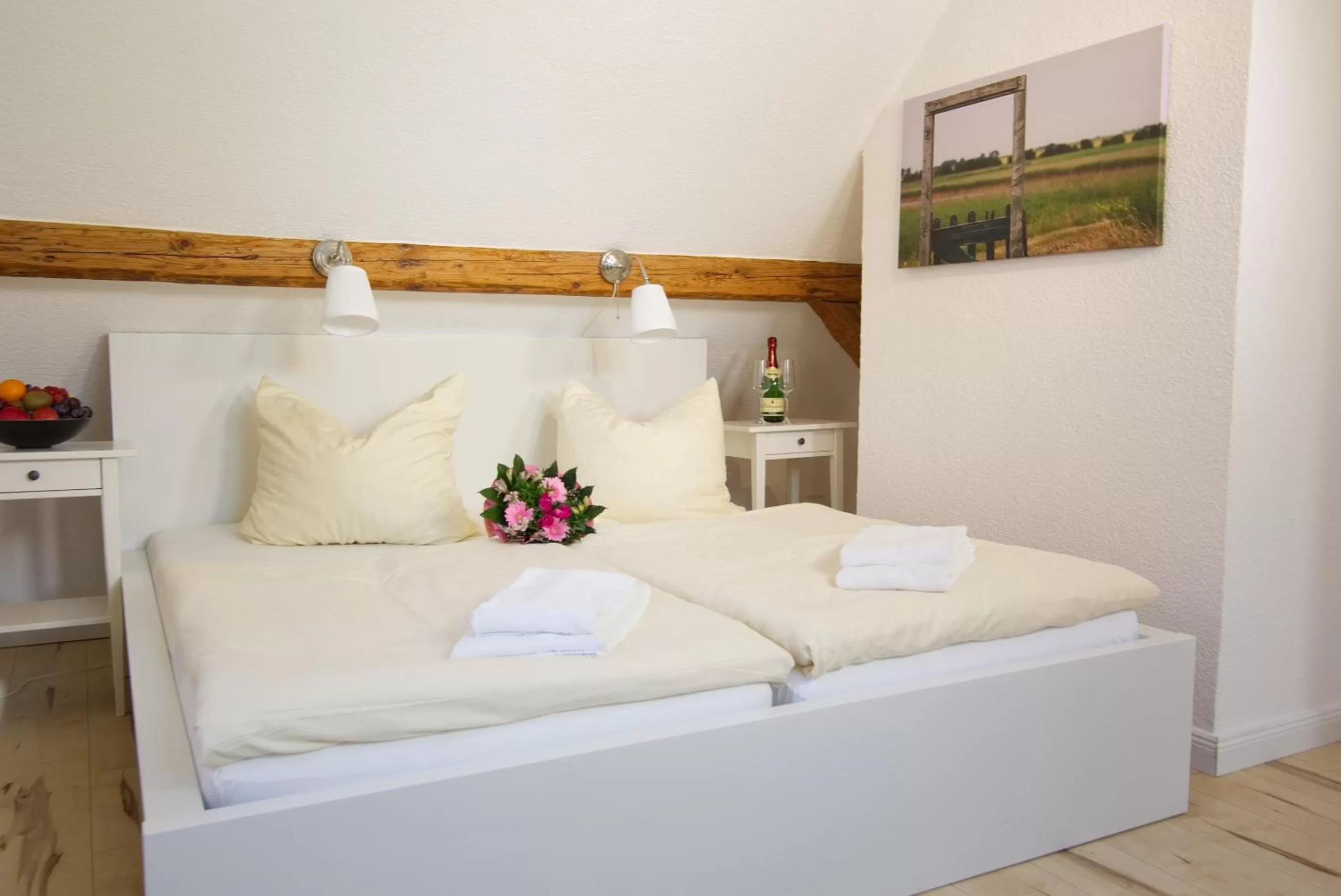 Bed in Pfannkuchenhaus Fehmarn