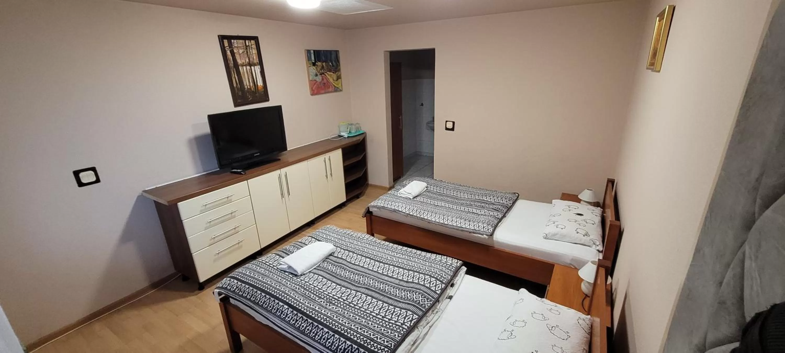 Bed in Dworek Pokoje Gościnne