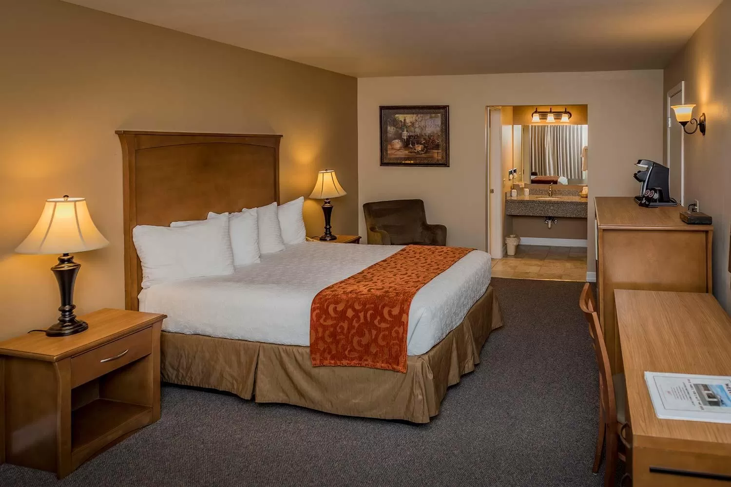 Bed in Mill Village Motel