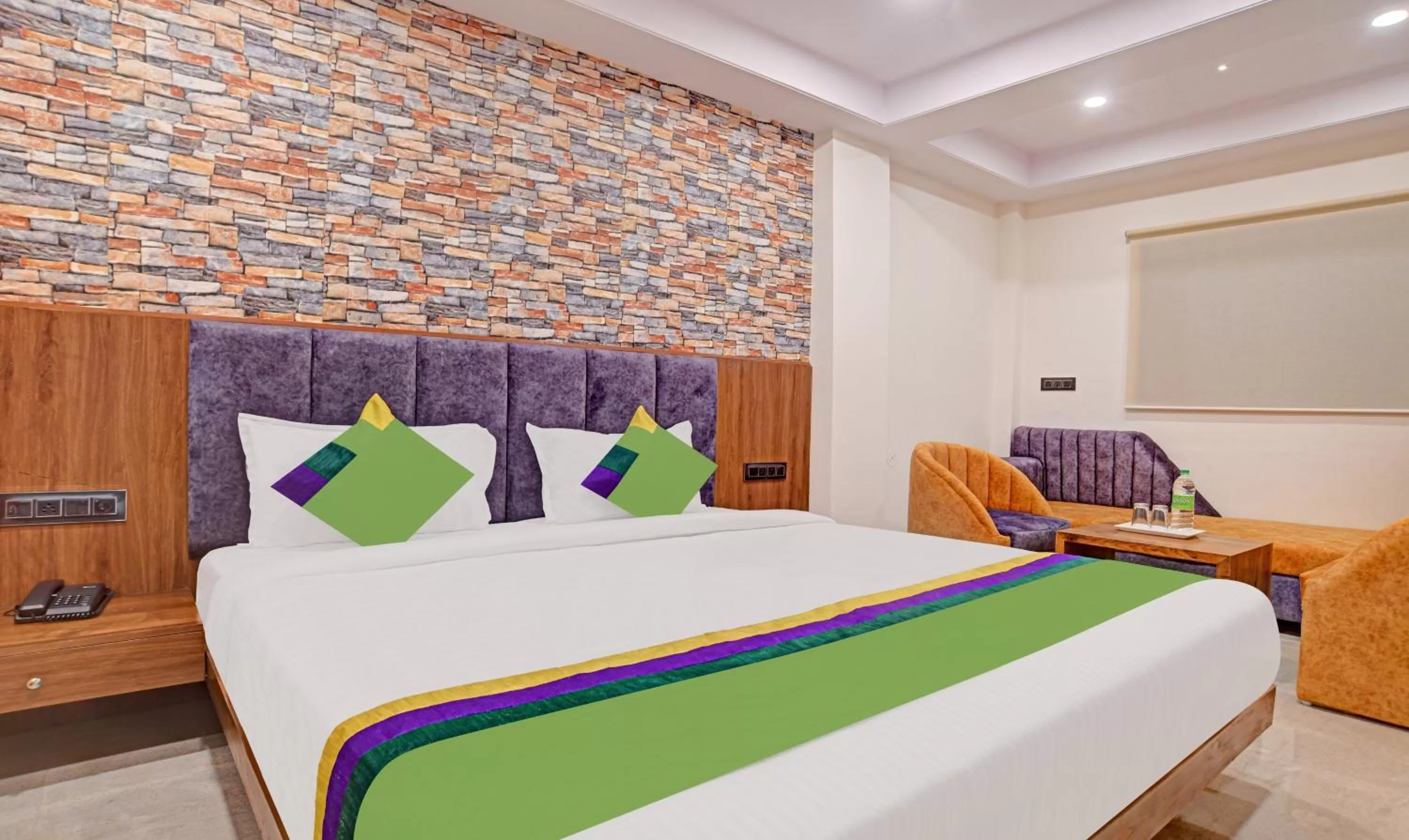 Bedroom, Bed in Treebo Merit