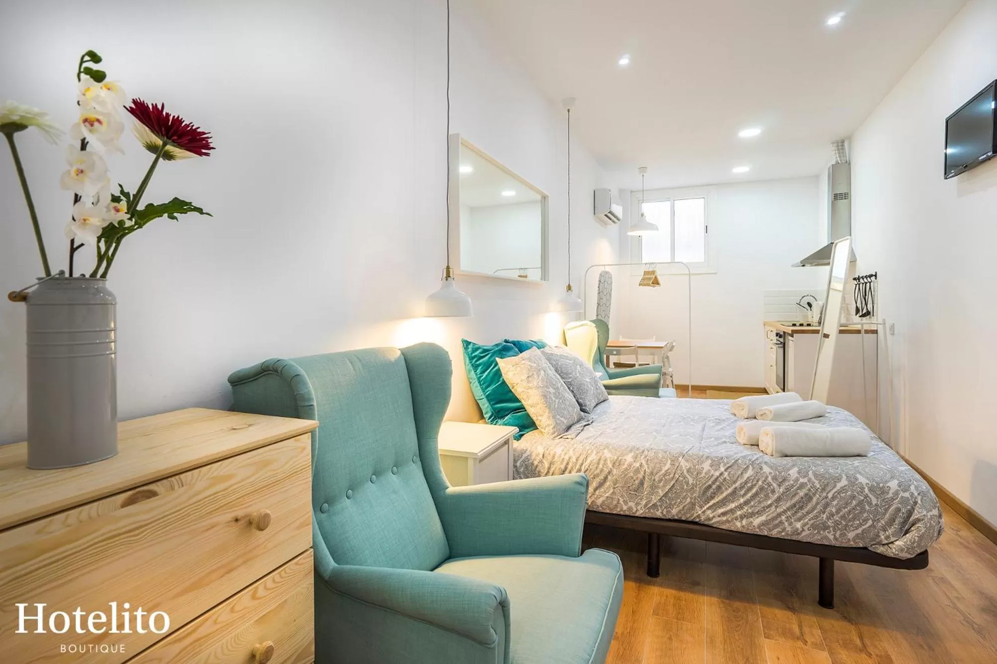 Bed in Hotelito Boutique Mercat