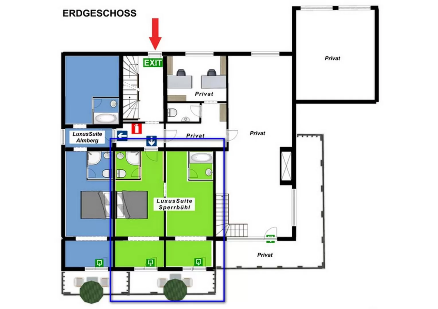 Property building, Floor Plan in Suit' & Frühstück Zum Latschen - Adults Only