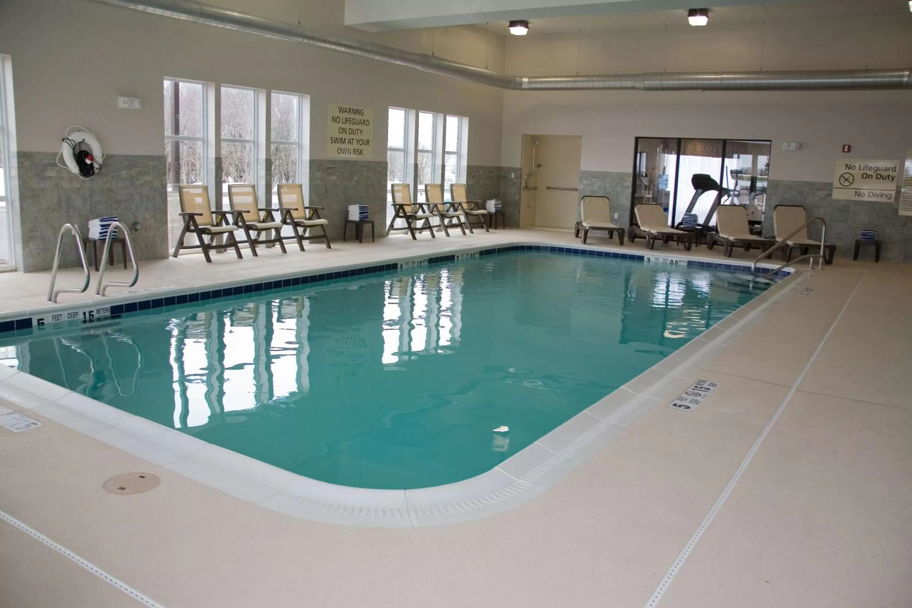 Pool view in Hampton Inn Watertown