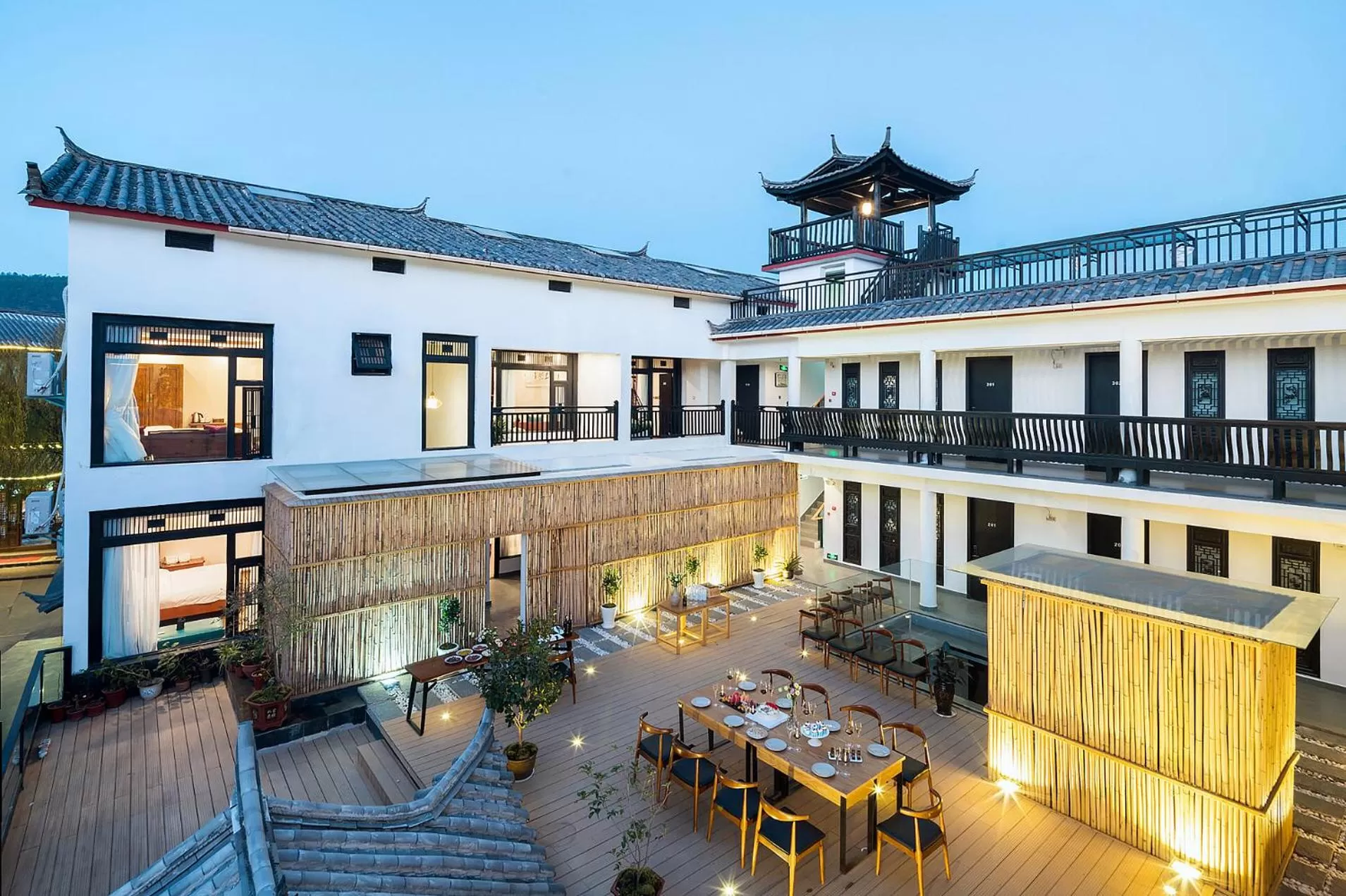 Bird's eye view in Lijiang Gemmer Hotel