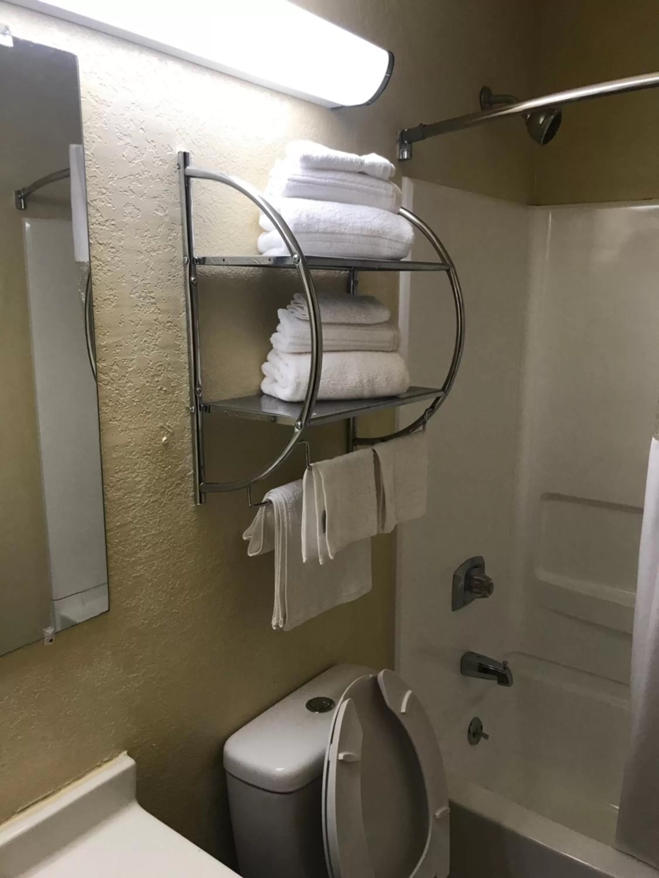 Bathroom in Super 8 by Wyndham Roanoke VA