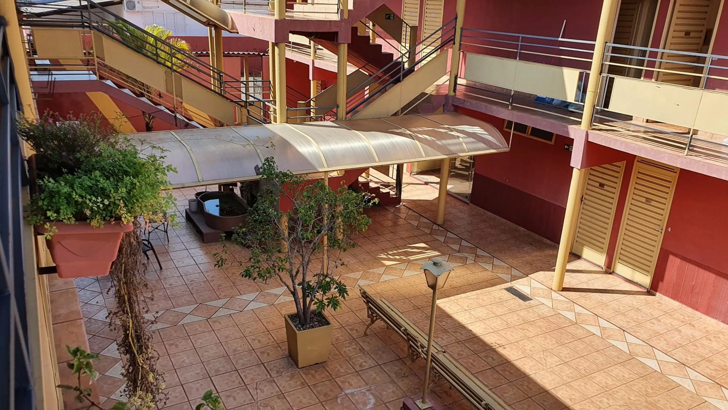 Inner courtyard view in Hotel Sta Mônica Marília