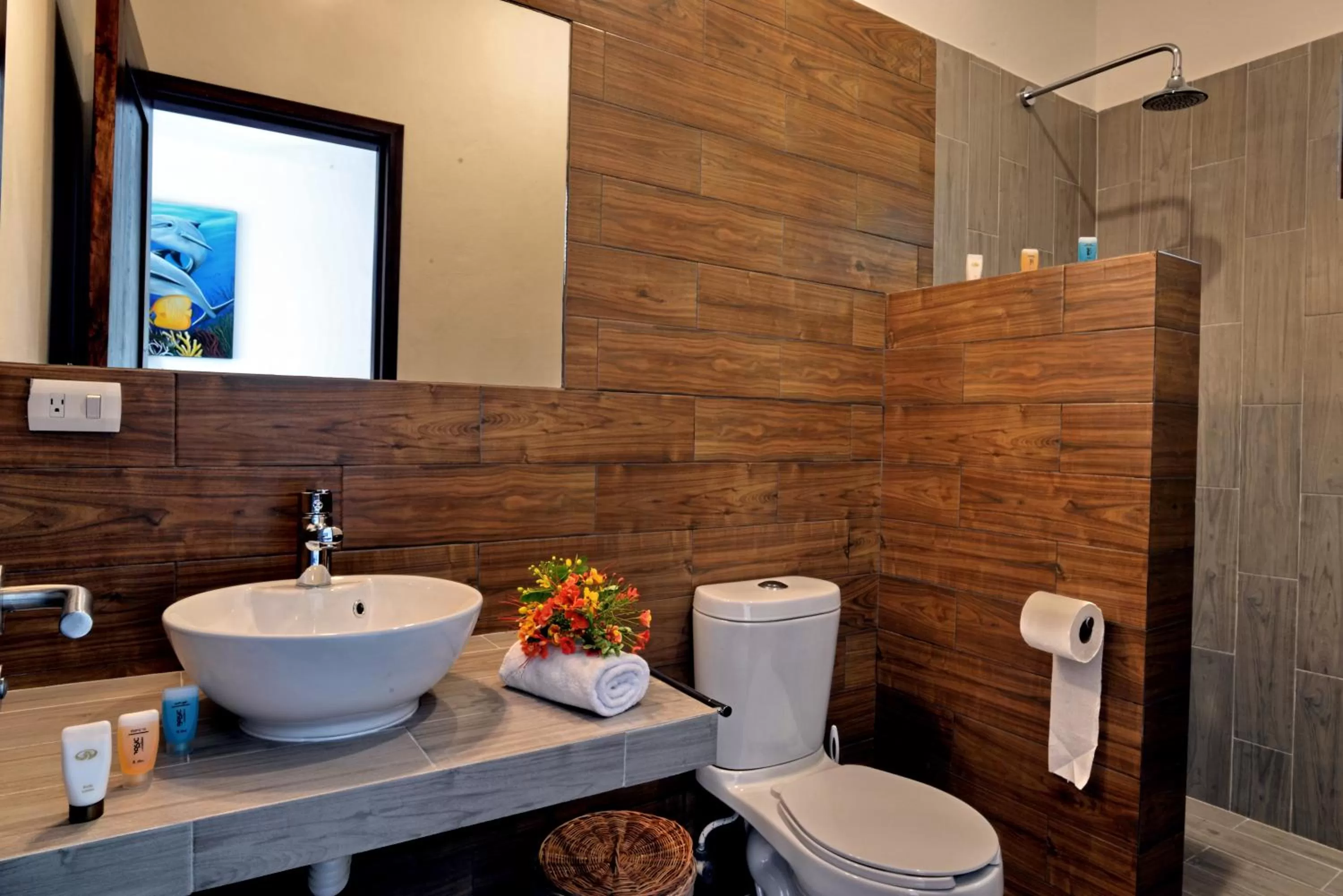 Shower, Bathroom in Basic Tulum