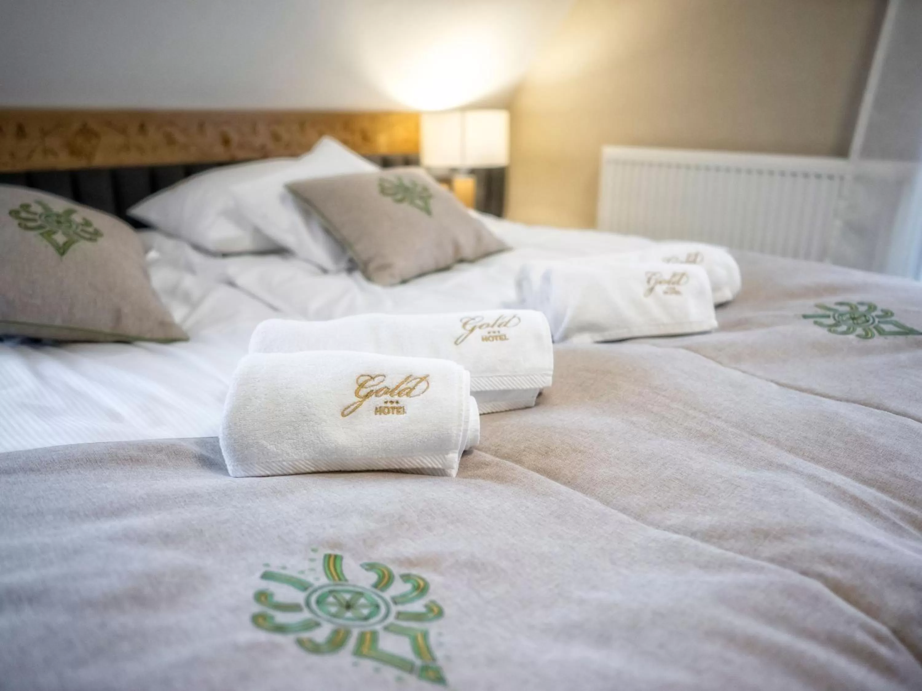 Decorative detail, Bed in Gold Hotel