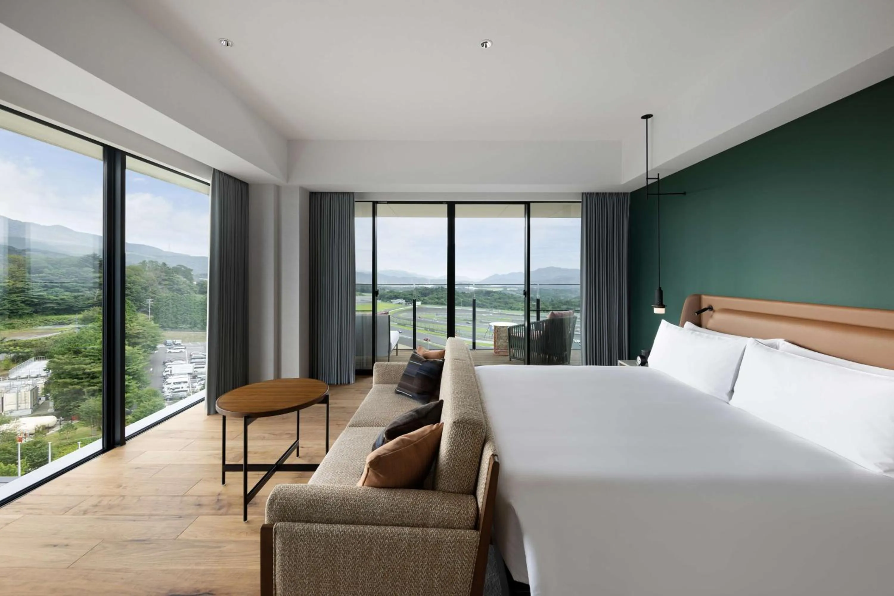 Photo of the whole room, Bed in Fuji Speedway Hotel, in The Unbound Collection by Hyatt