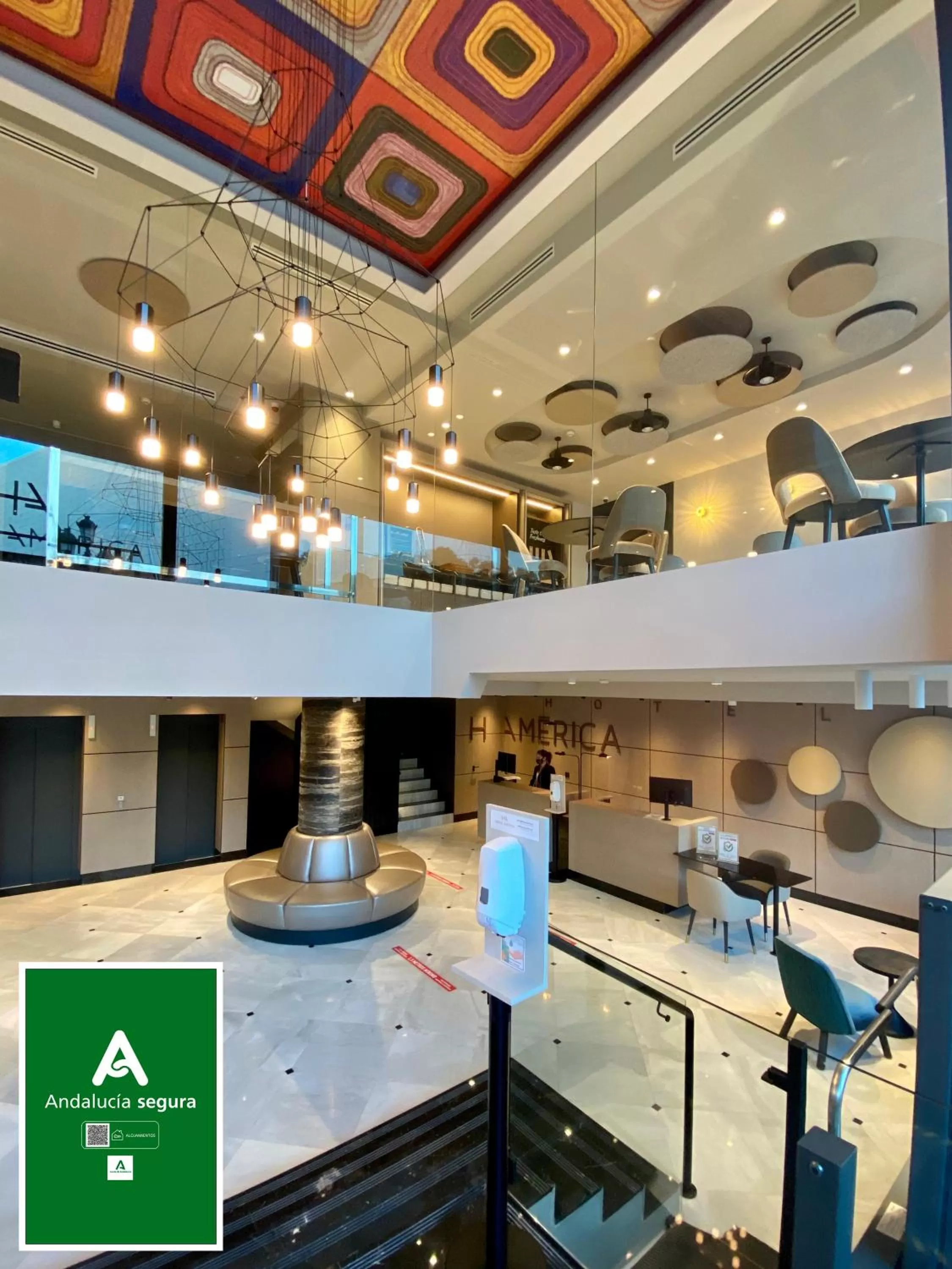 Lobby or reception in Hotel América Sevilla