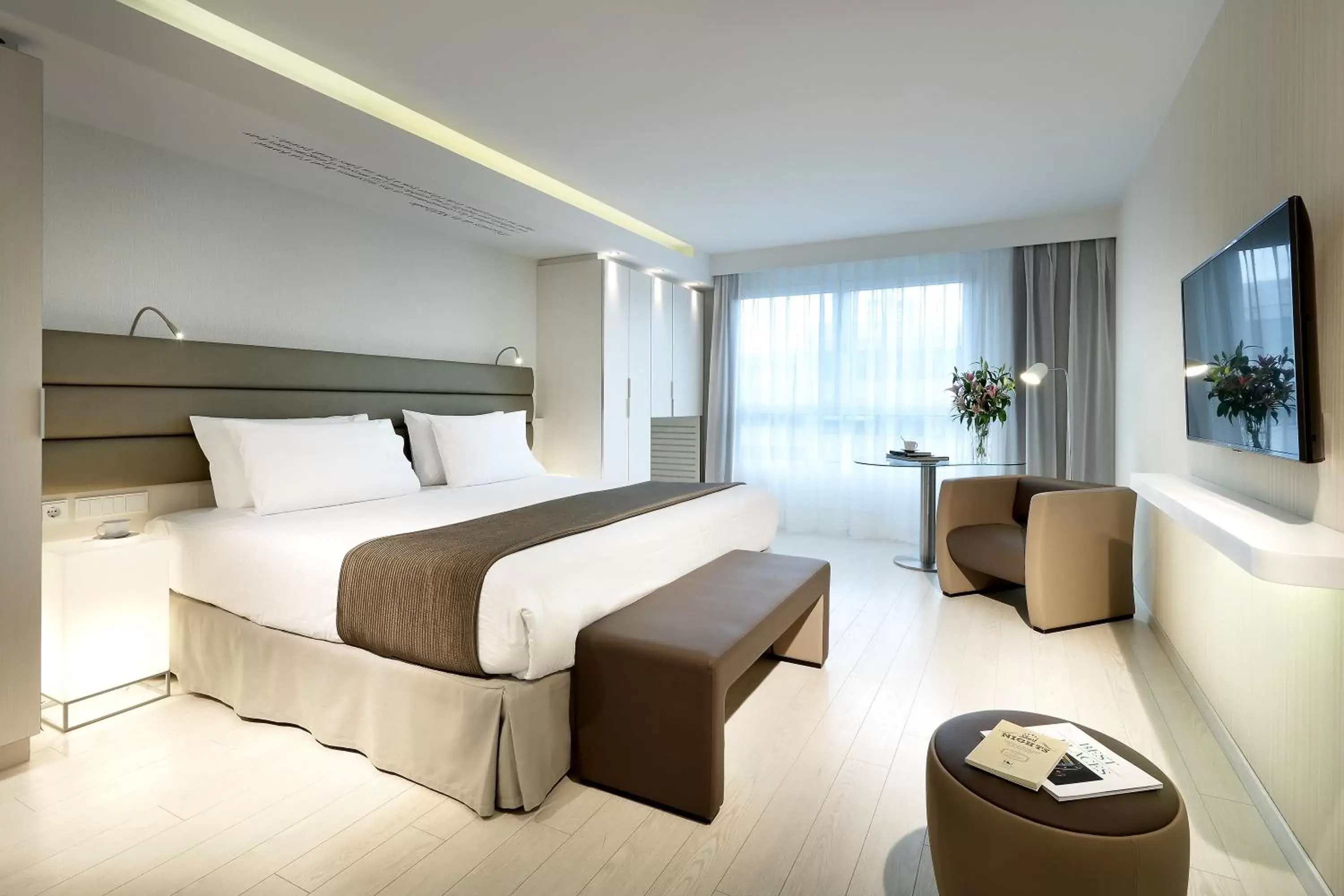 One-Bedroom Suite with Sofa Bed in Eurostars Book Hotel One-Bedroom Suite with Sofa Bed in Eurostars Book Hotel