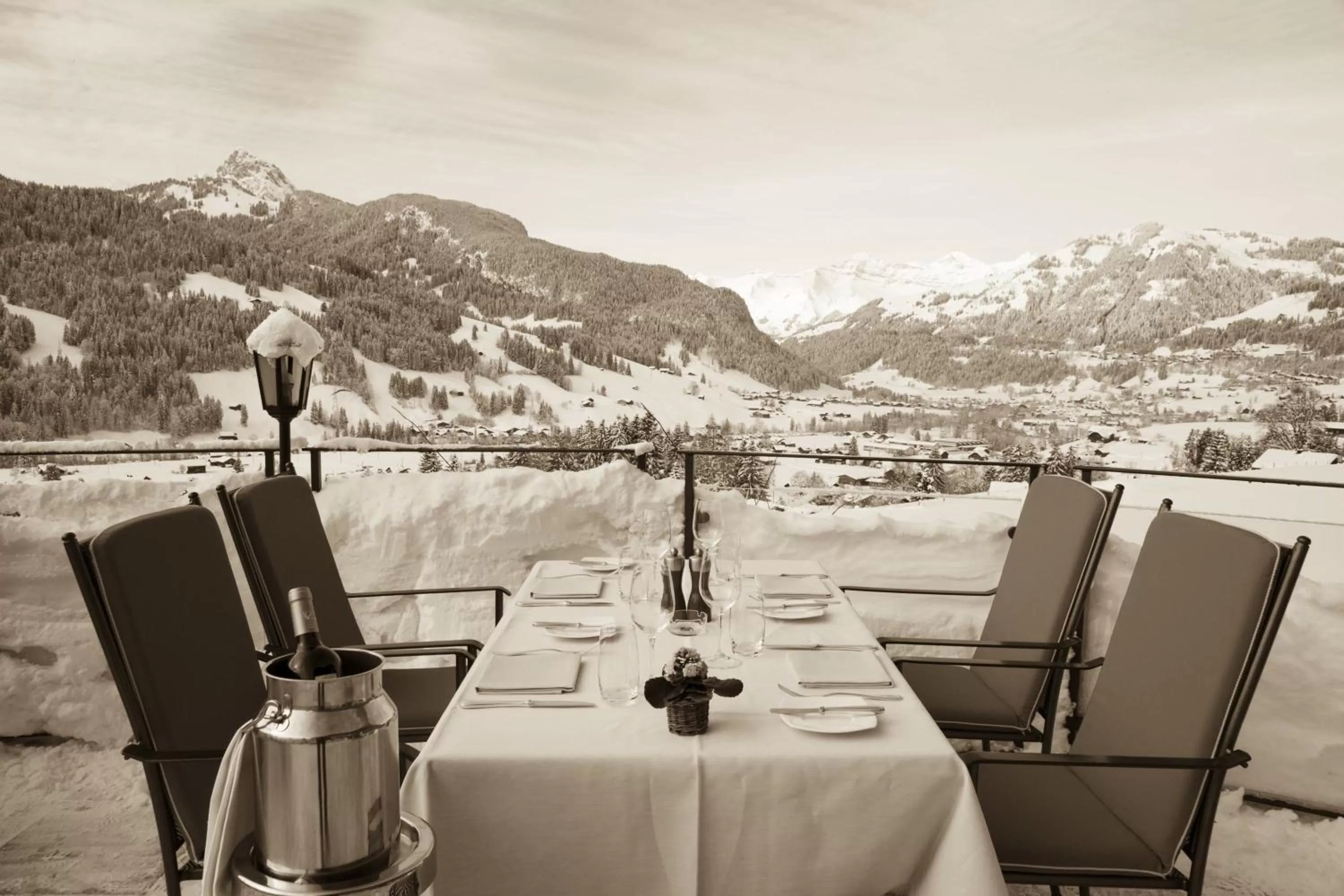 Balcony/Terrace in Hotel Le Grand Chalet Gstaad
