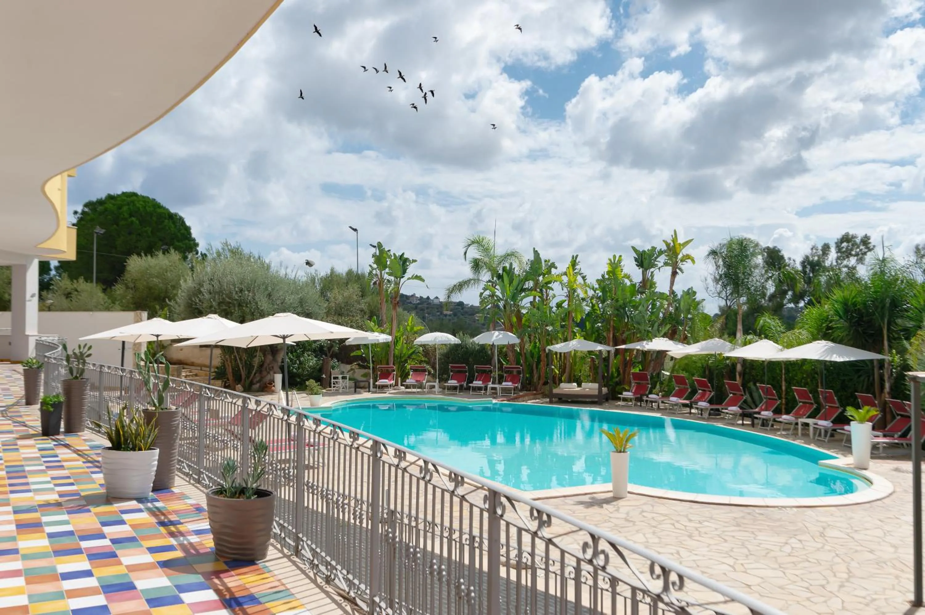 Pool view in Grand Hotel Sofia