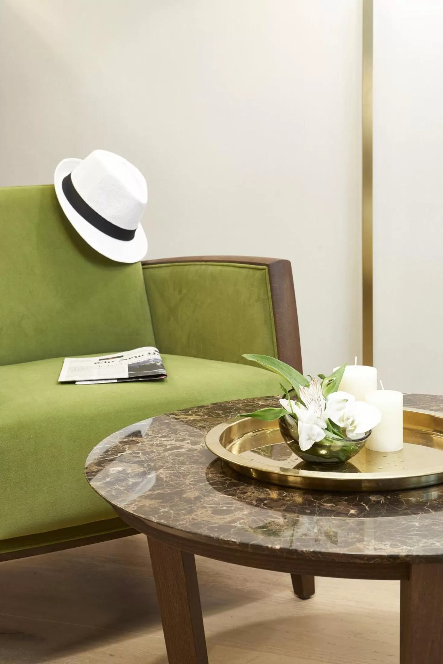 Seating area in Messori Suites