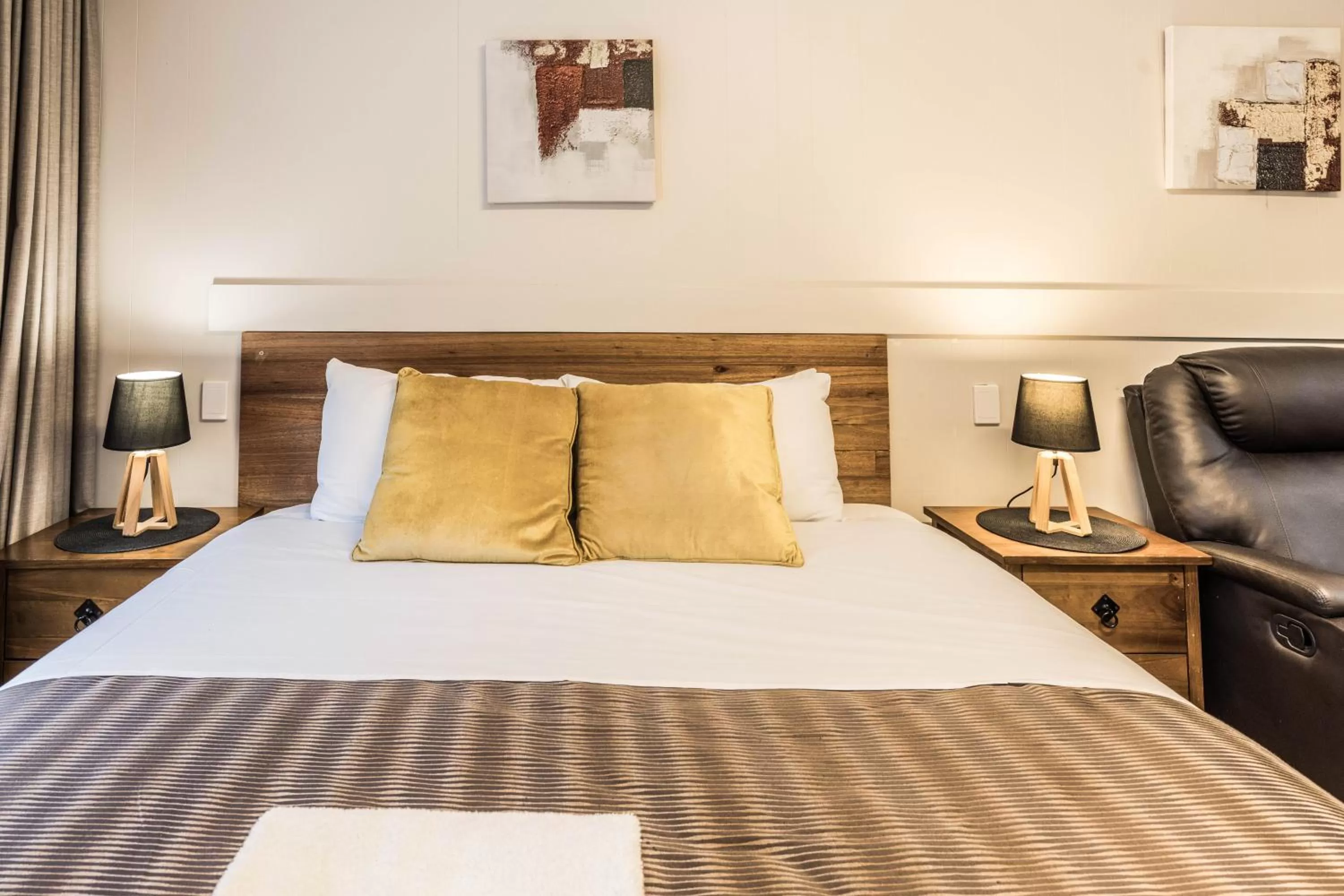 Bed in Black Forest Motel