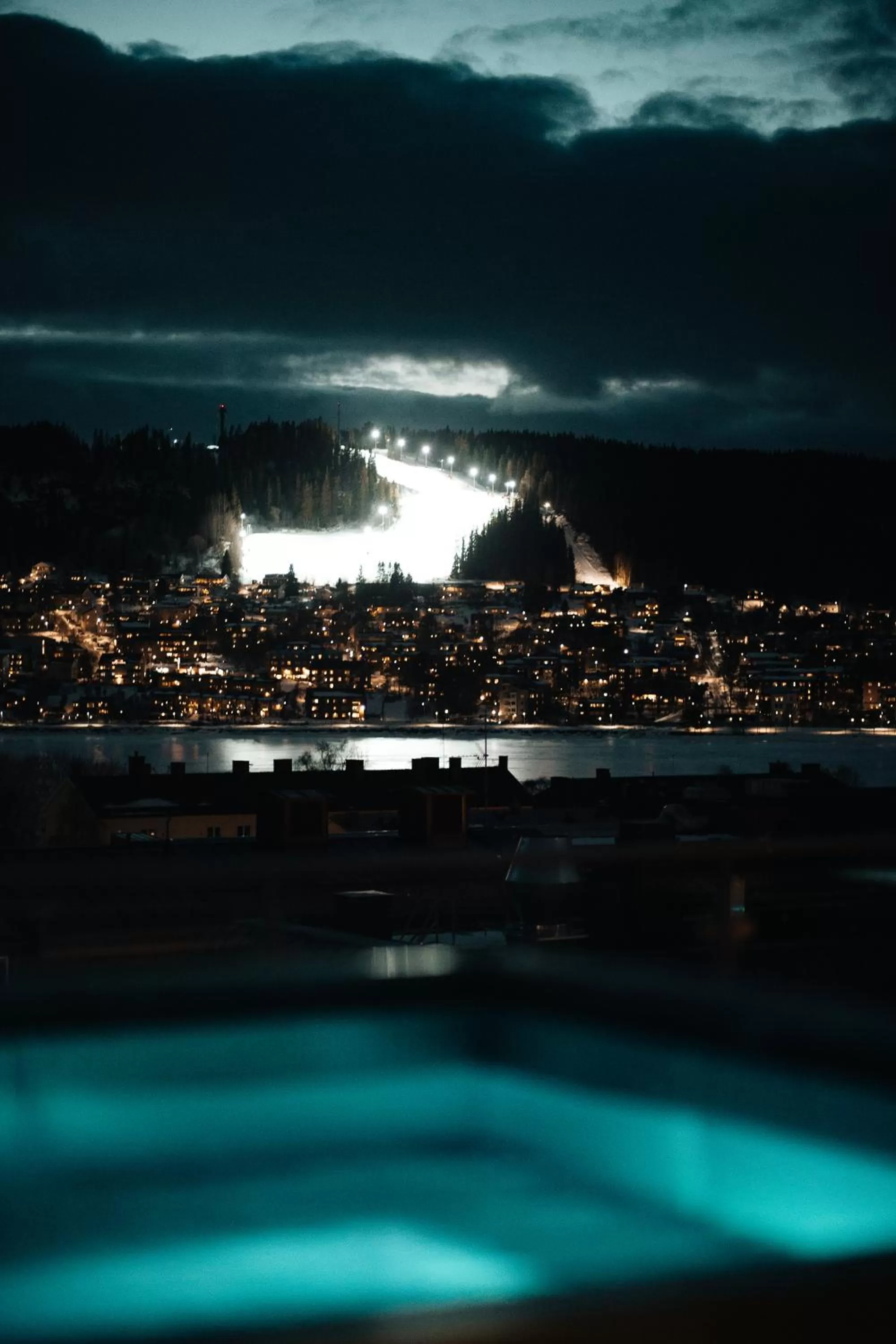 Pool view in Hotell Östersund