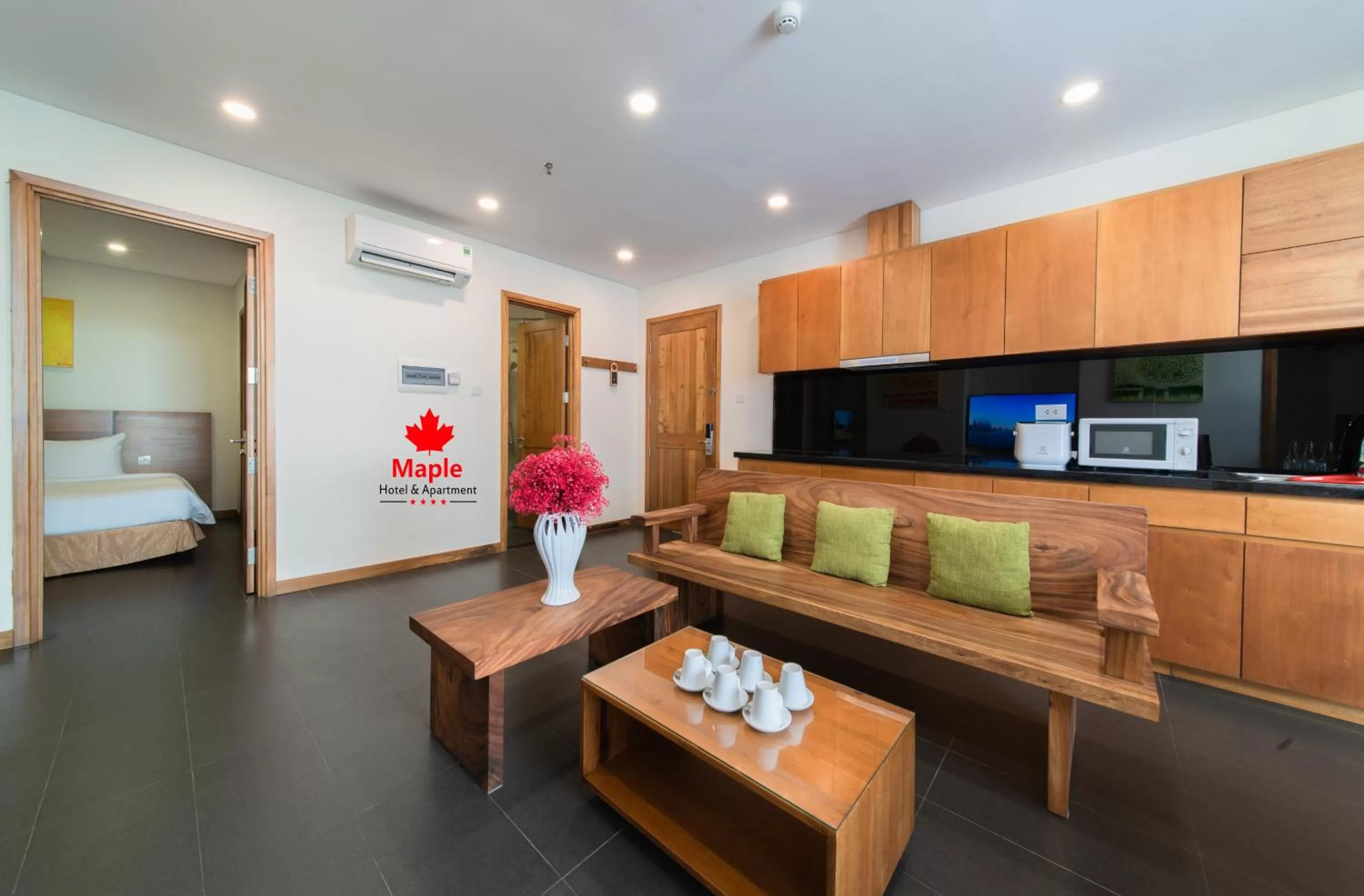 Toilet, Bed in Maple Hotel & Apartment