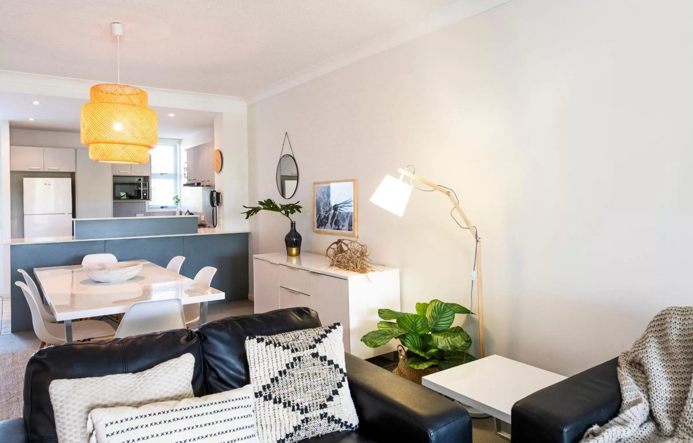 Living room in Pacific Marina Apartments