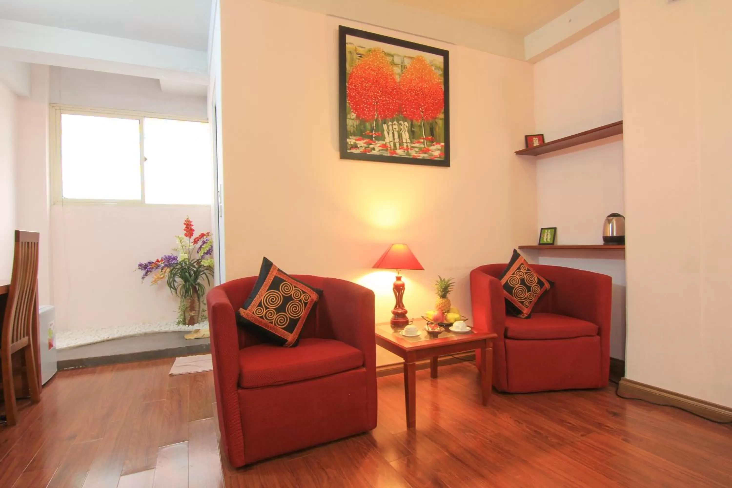 Seating area in Urban Alley Hotel