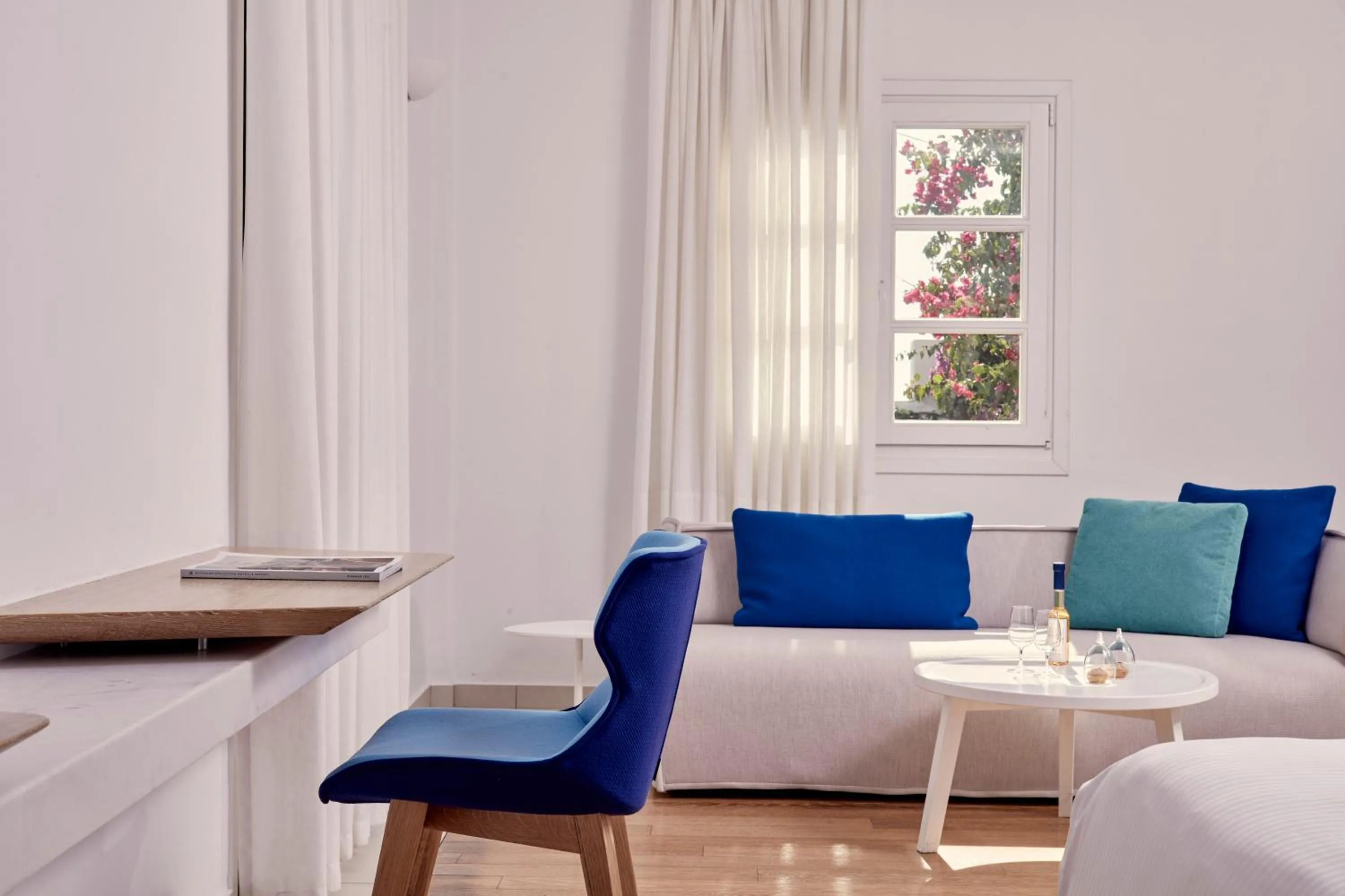 Seating area in Myconian Ambassador Relais & Chateaux