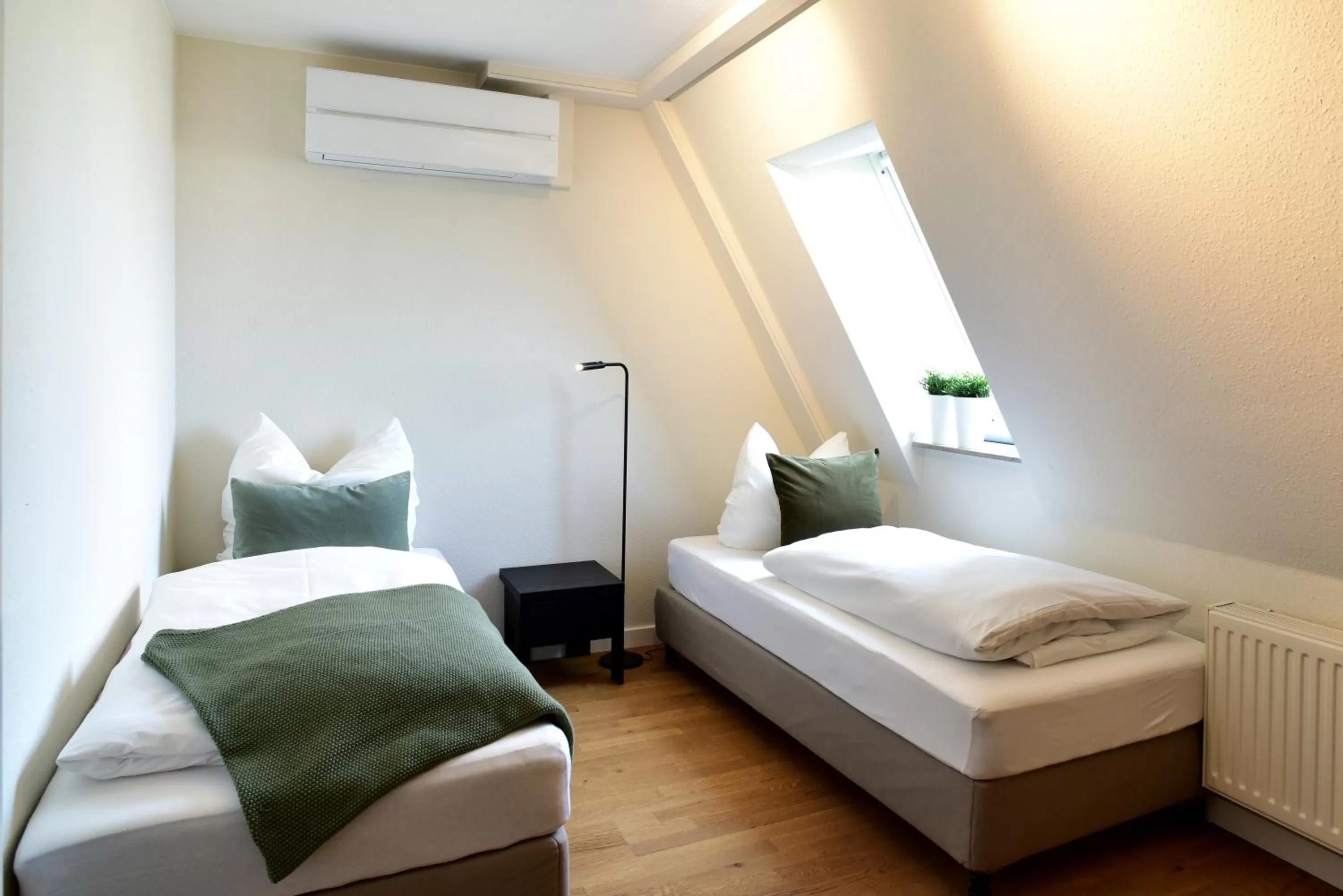 Bed in SAXX Apartments Leipzig