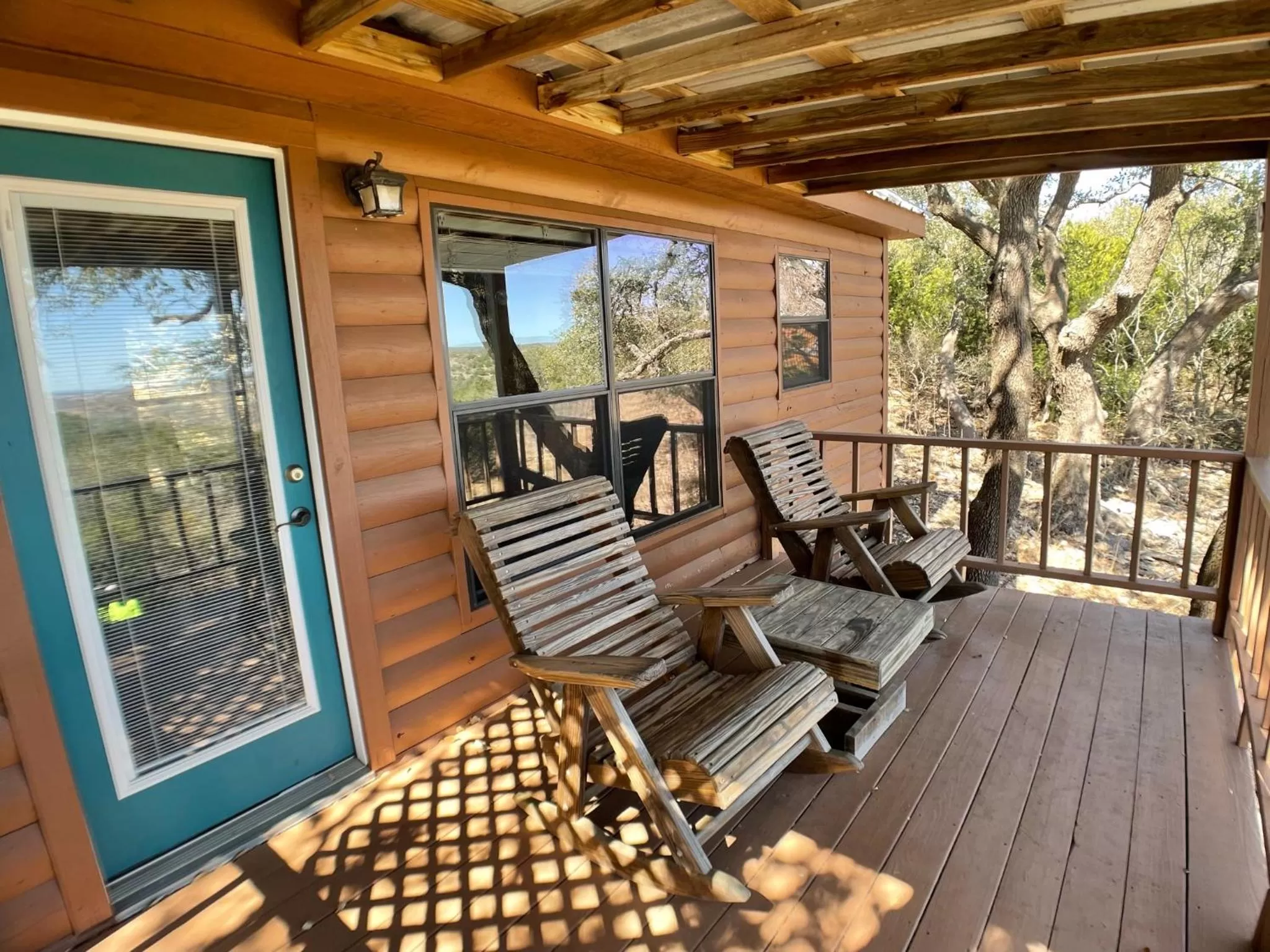 Patio in Walnut Canyon Cabins