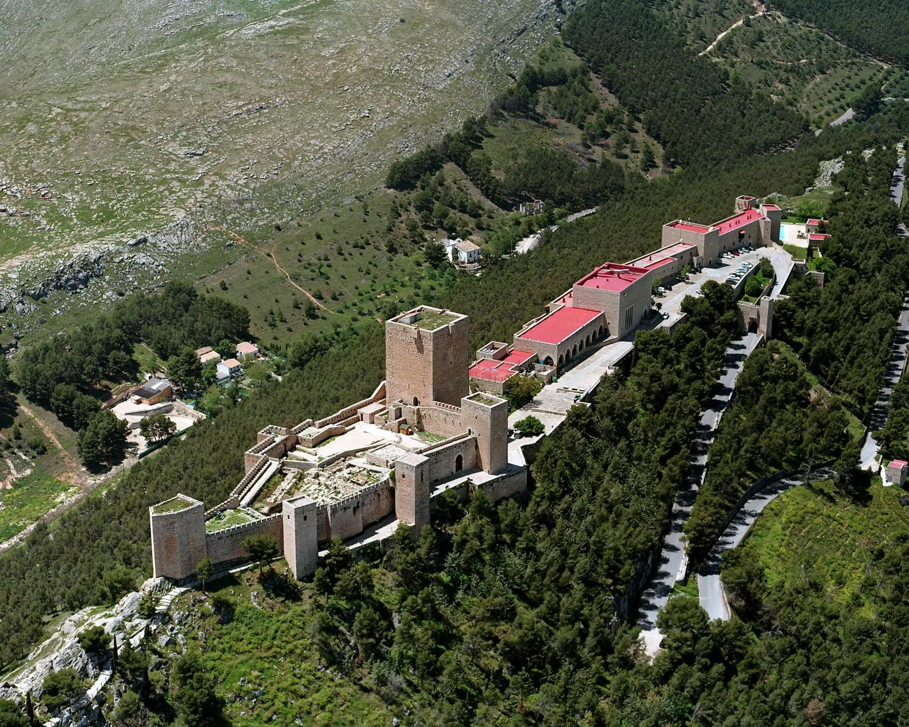 Bird's eye view in Parador de Jaén