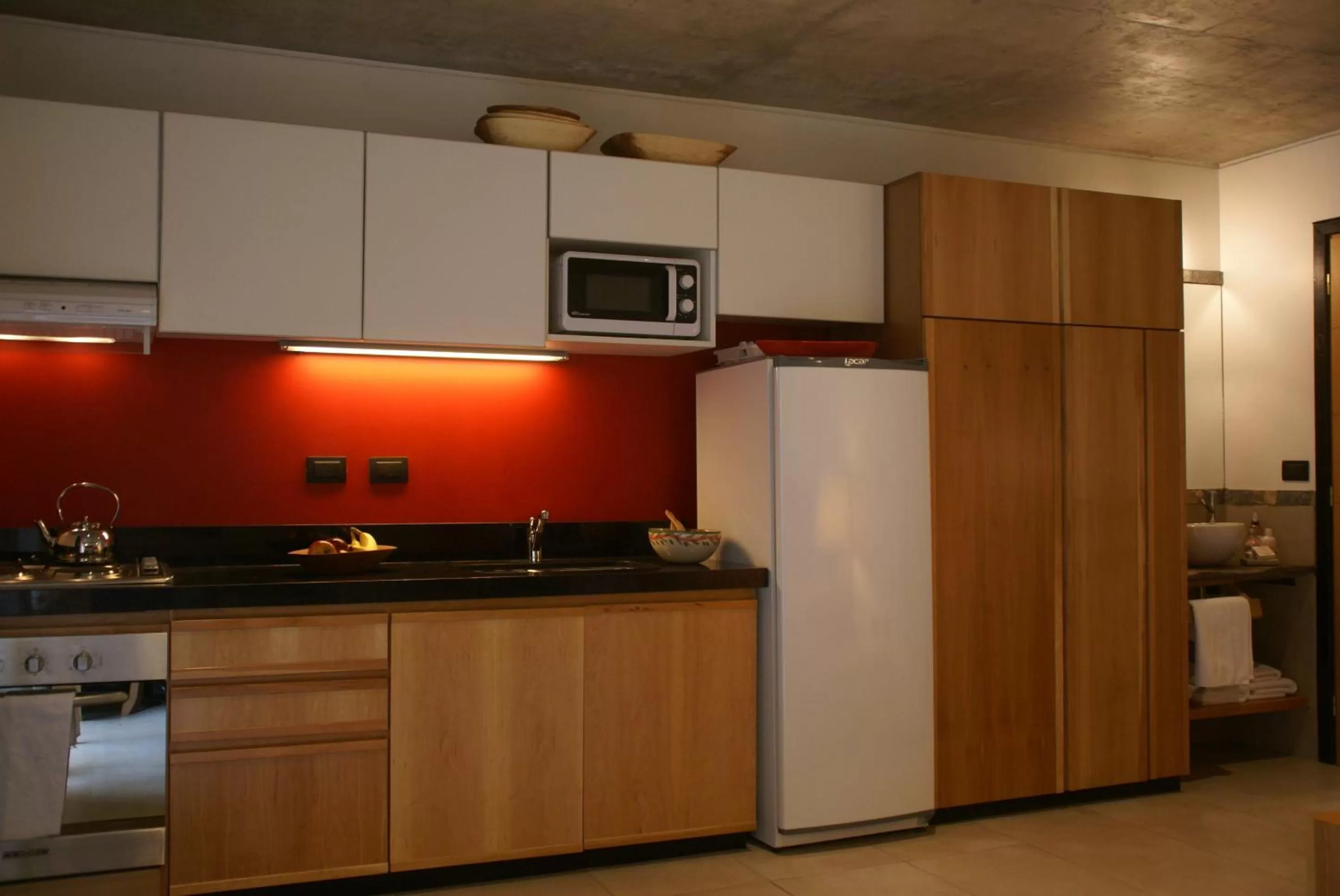 Coffee/tea facilities, Kitchen/Kitchenette in El Oasis Apart Hotel