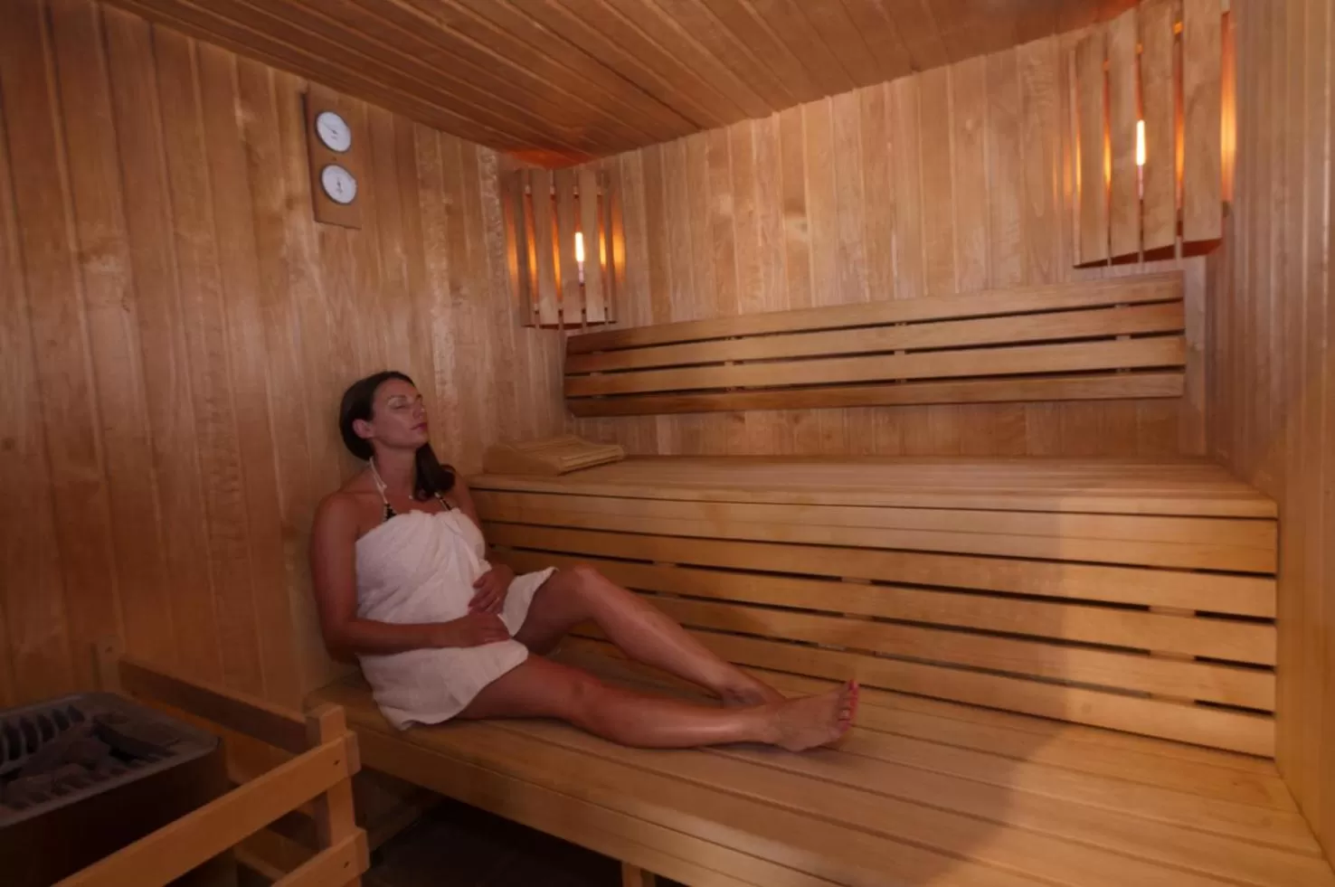 Sauna in Logis Hôtel Centrotel et Spa Bulles d'Allier