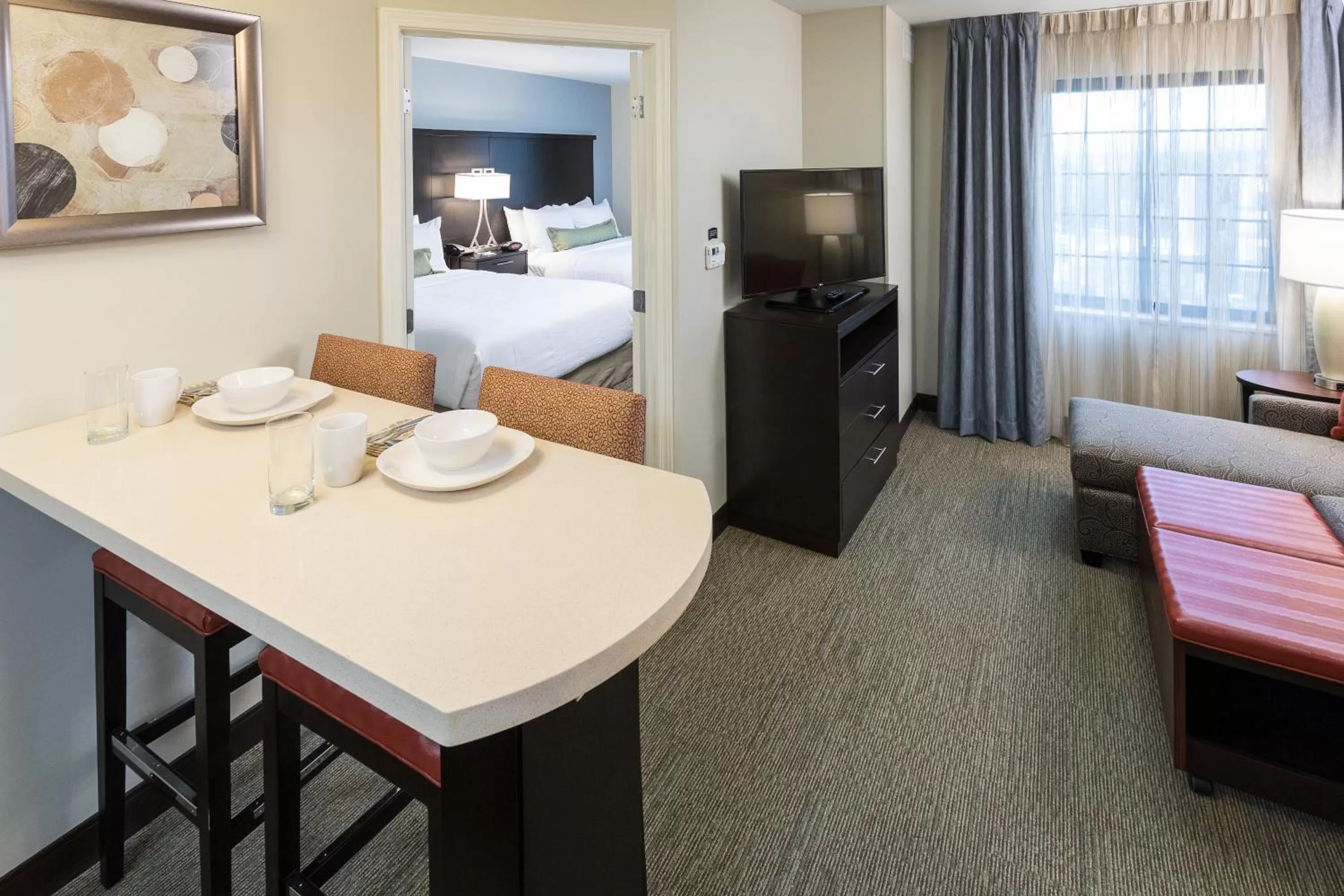 Photo of the whole room, Bed in Staybridge Suites Omaha West by IHG