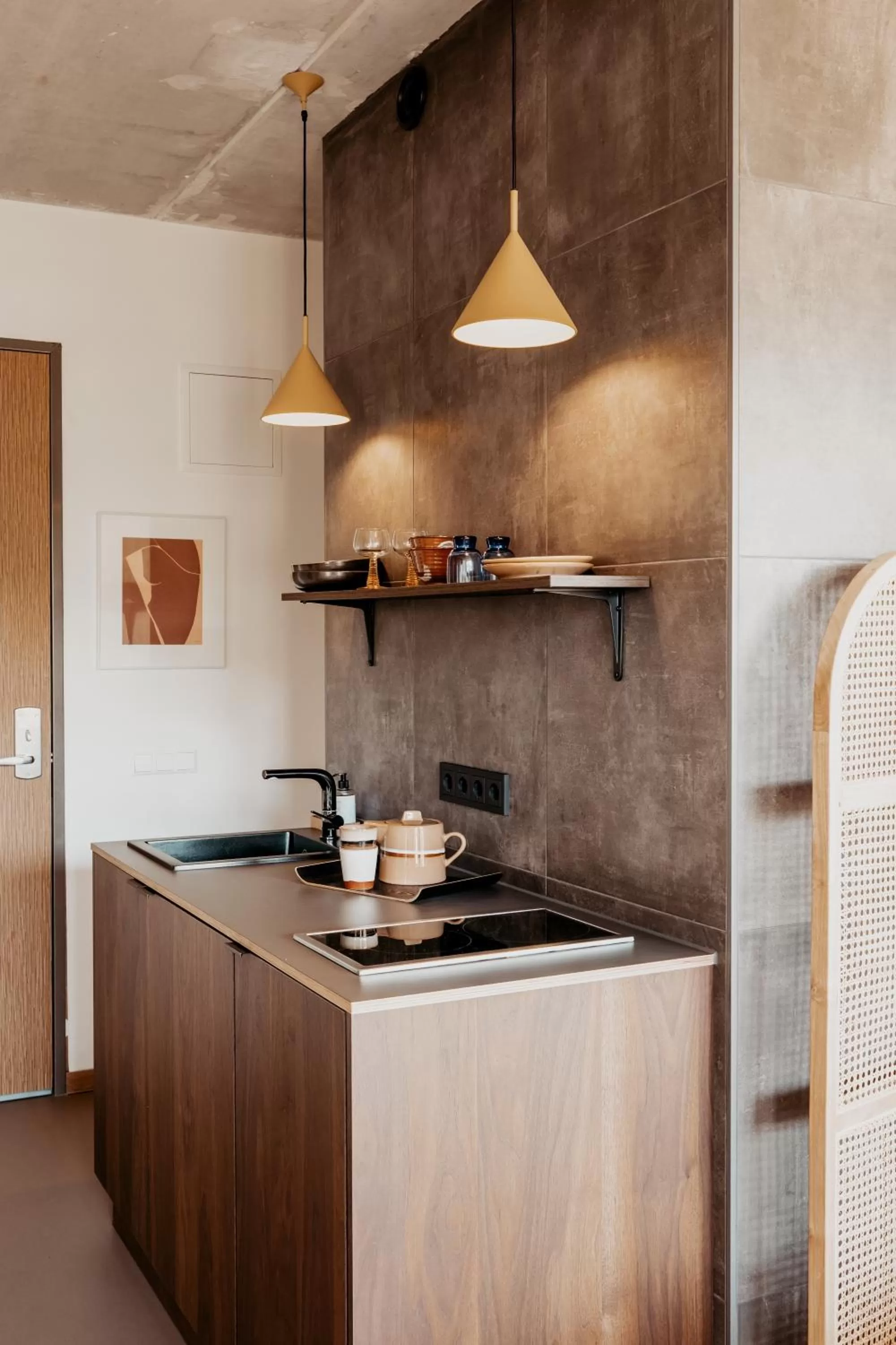 Kitchen or kitchenette in Strandhotel Zoomers