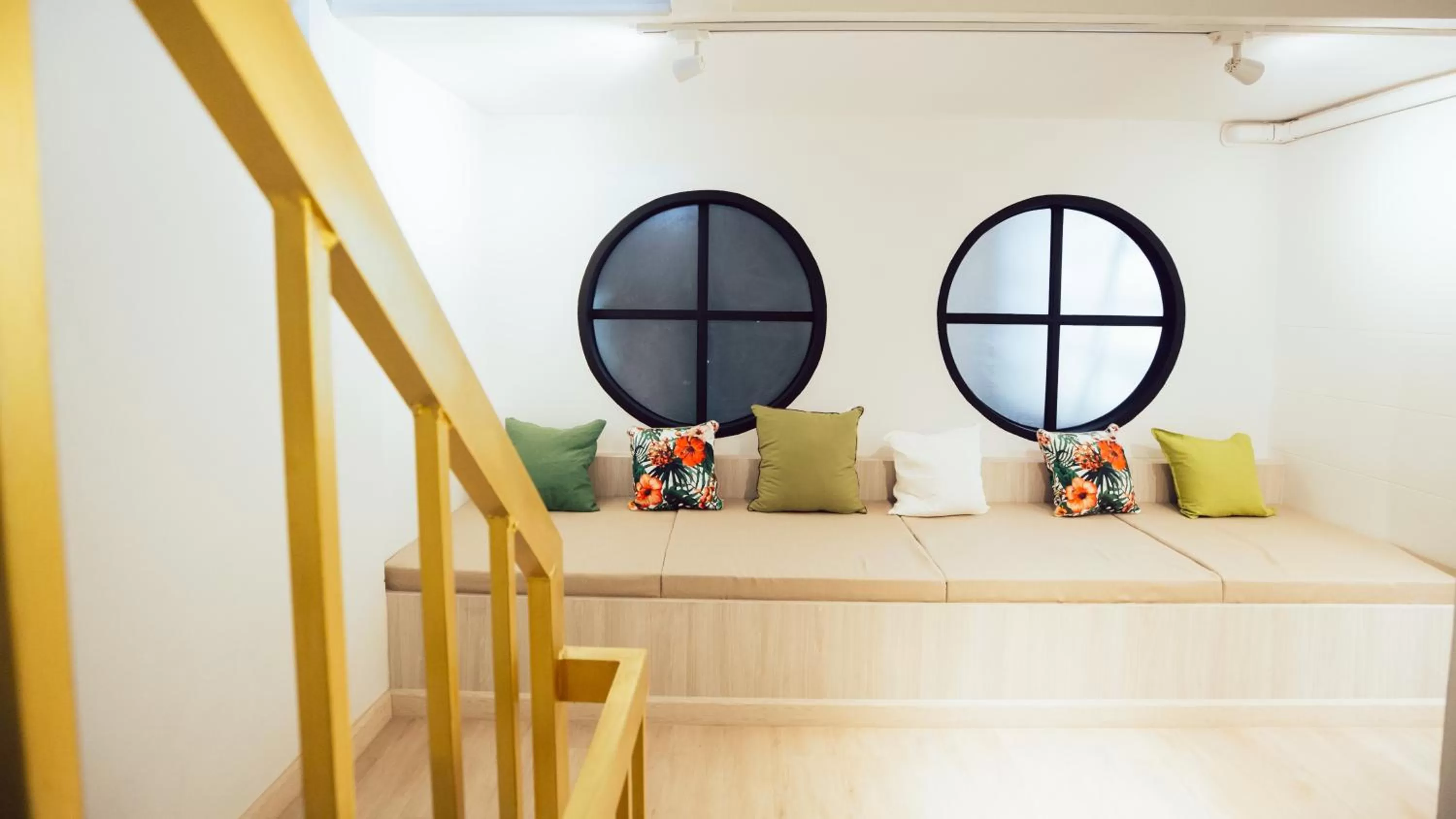 Seating area in J's Cafe and Poshtel