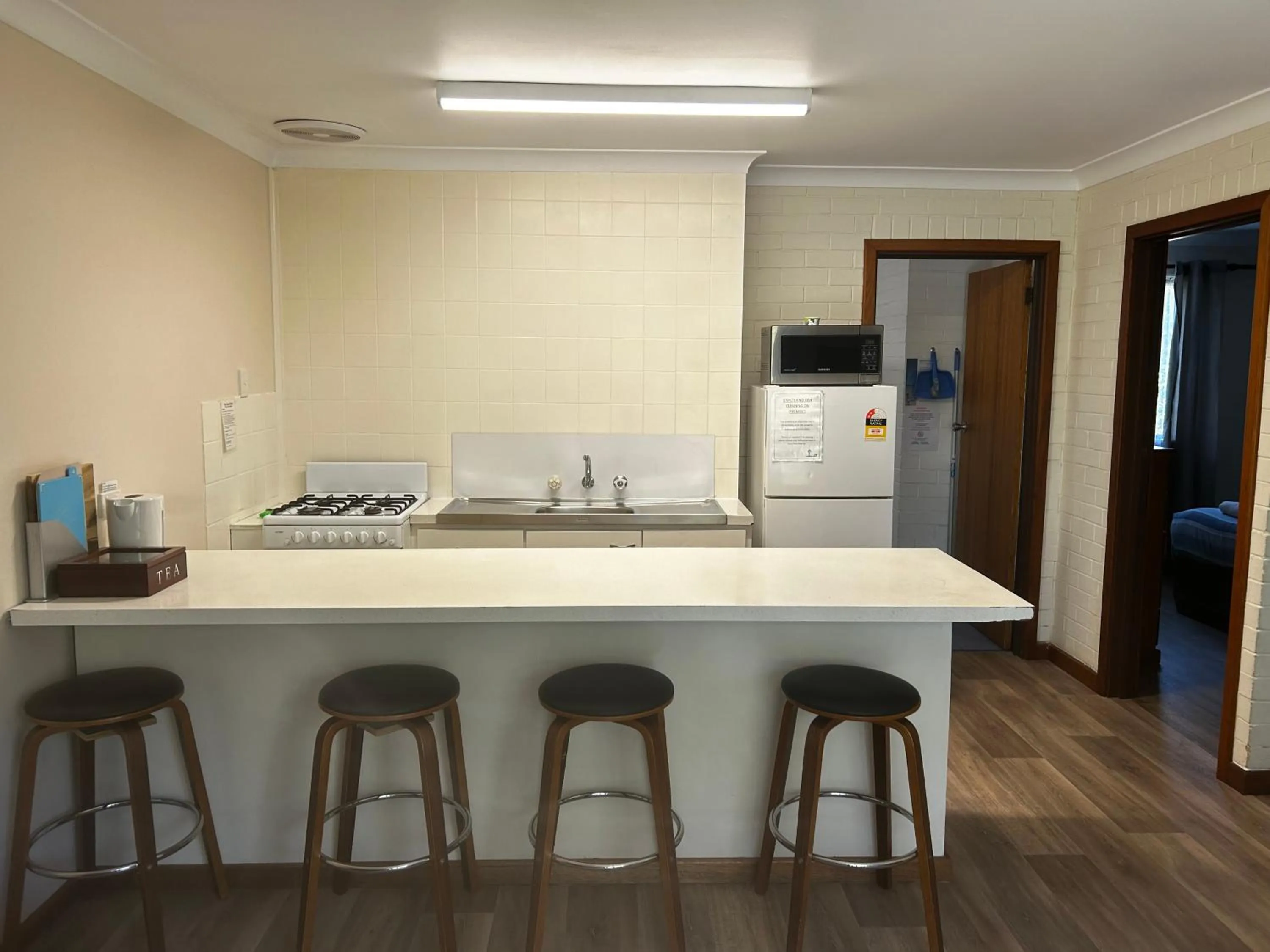 Kitchen or kitchenette in Emu Beach Chalets