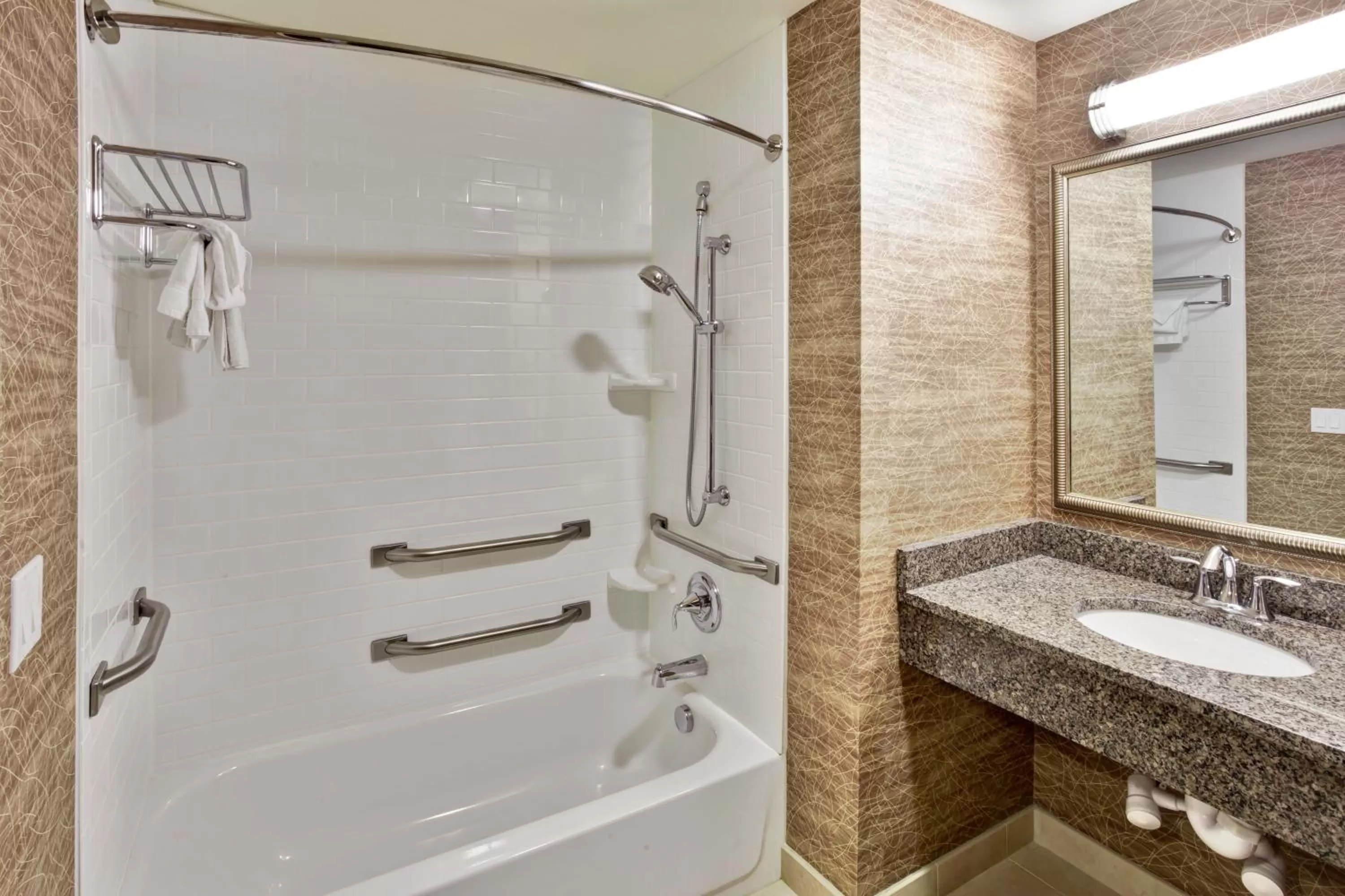 Shower in Holiday Inn Detroit Metro Airport by IHG